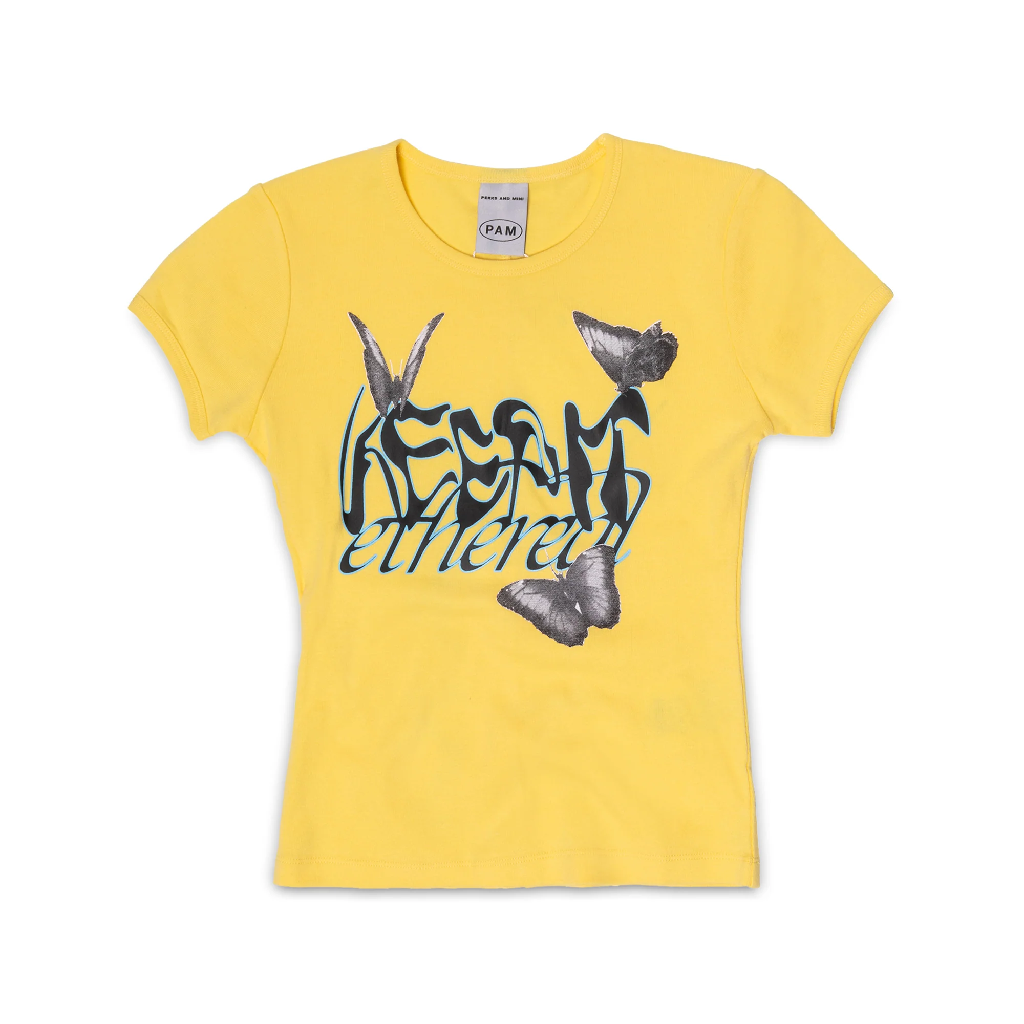 Perks And Mini Womens Sisi Ethereal Ribbed Short Sleeve Top