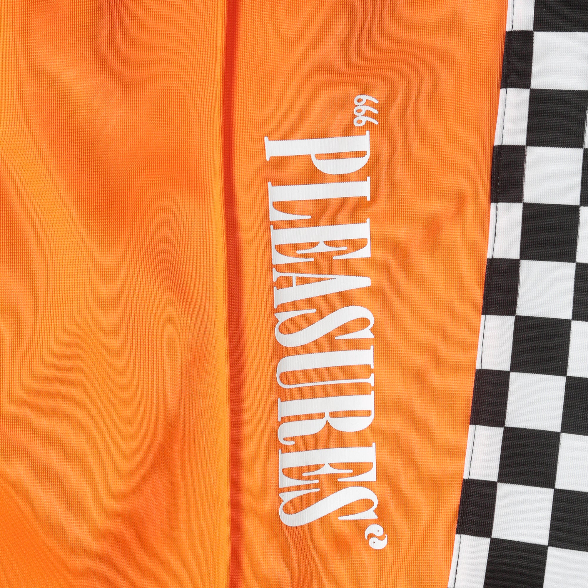 Pleasures Checkered Track Pant Orange - Image 3