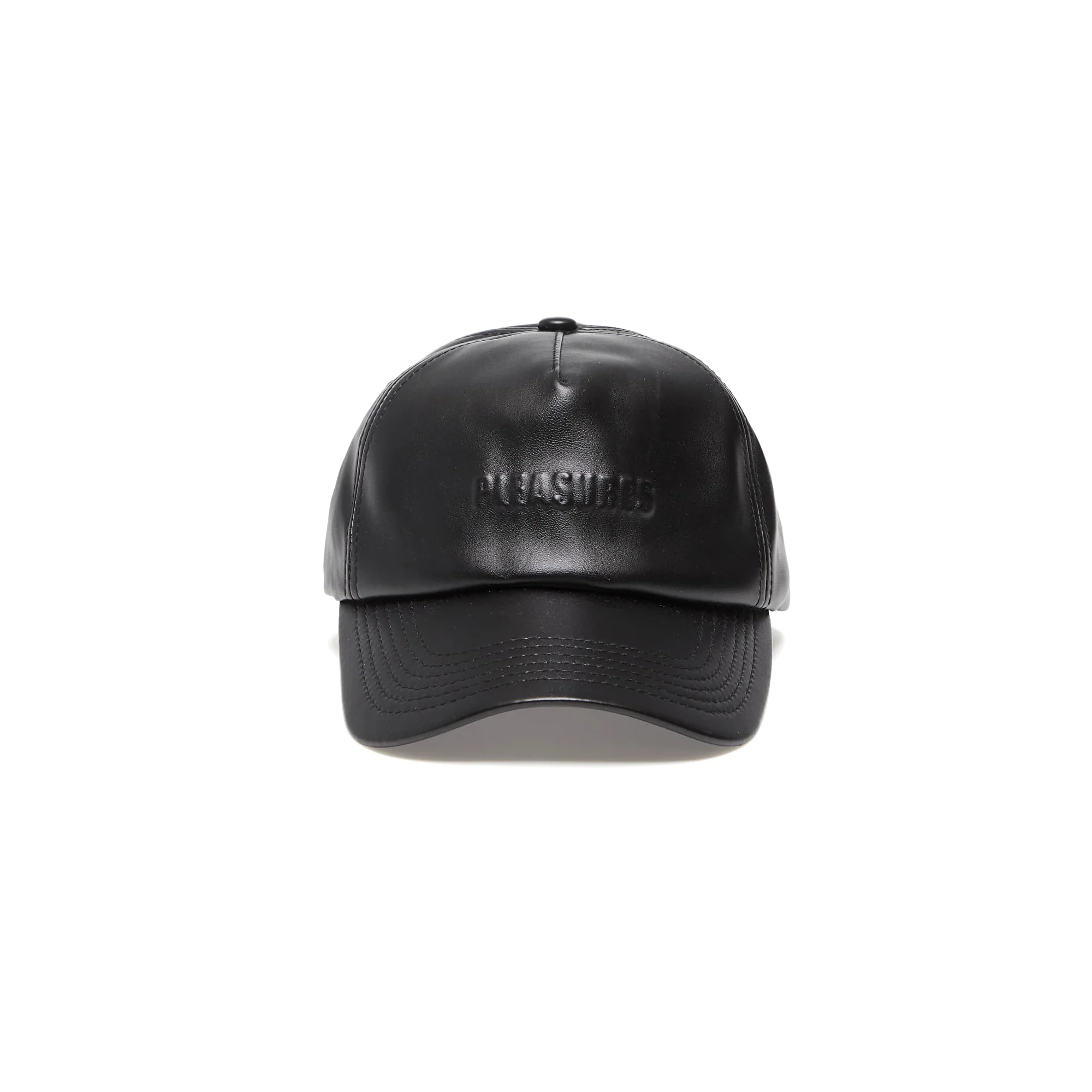 Pleasures Debossed Vegan Leather 5 Panel Hat