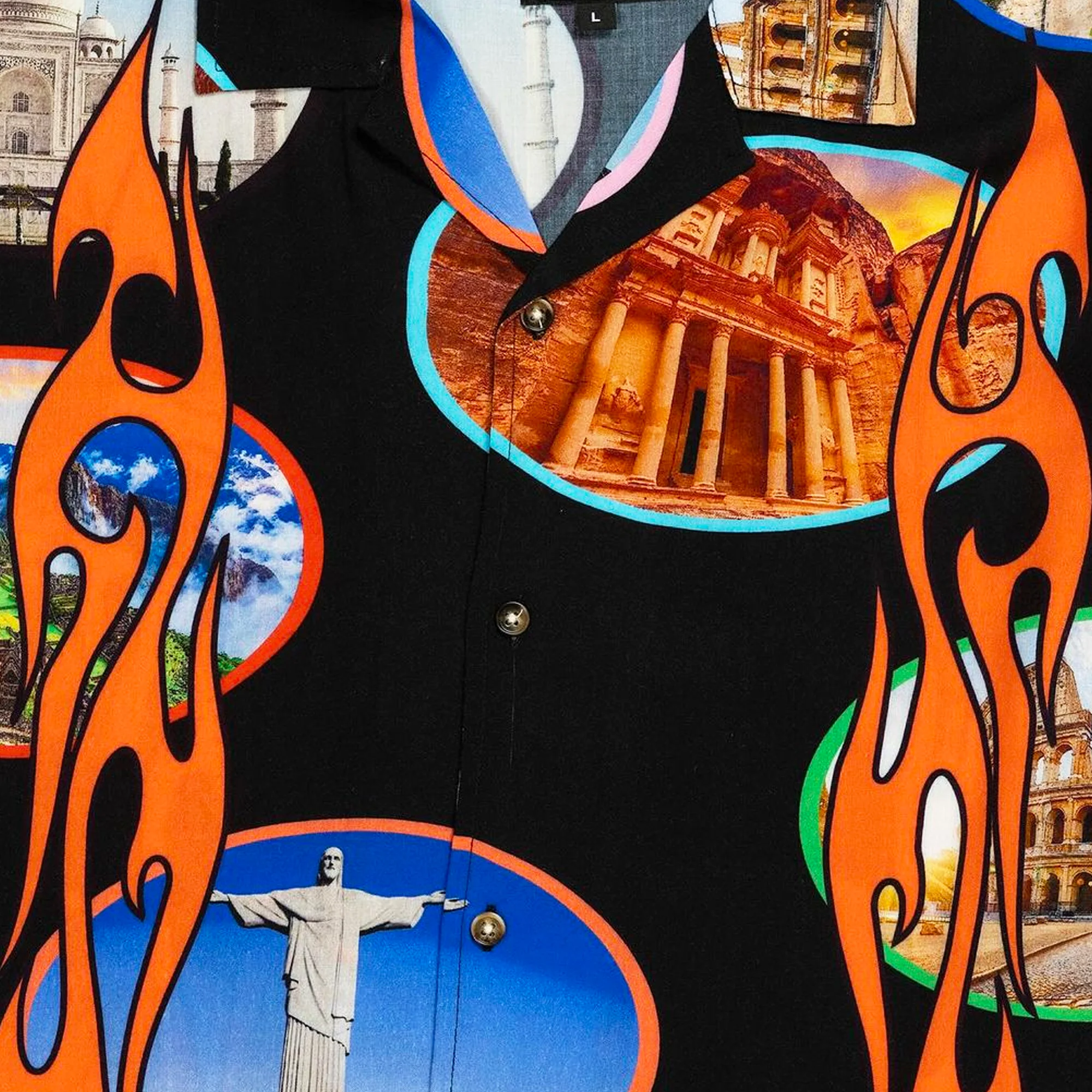 Pleasures Mens 7 Wonder Camp Shirt - Image 2