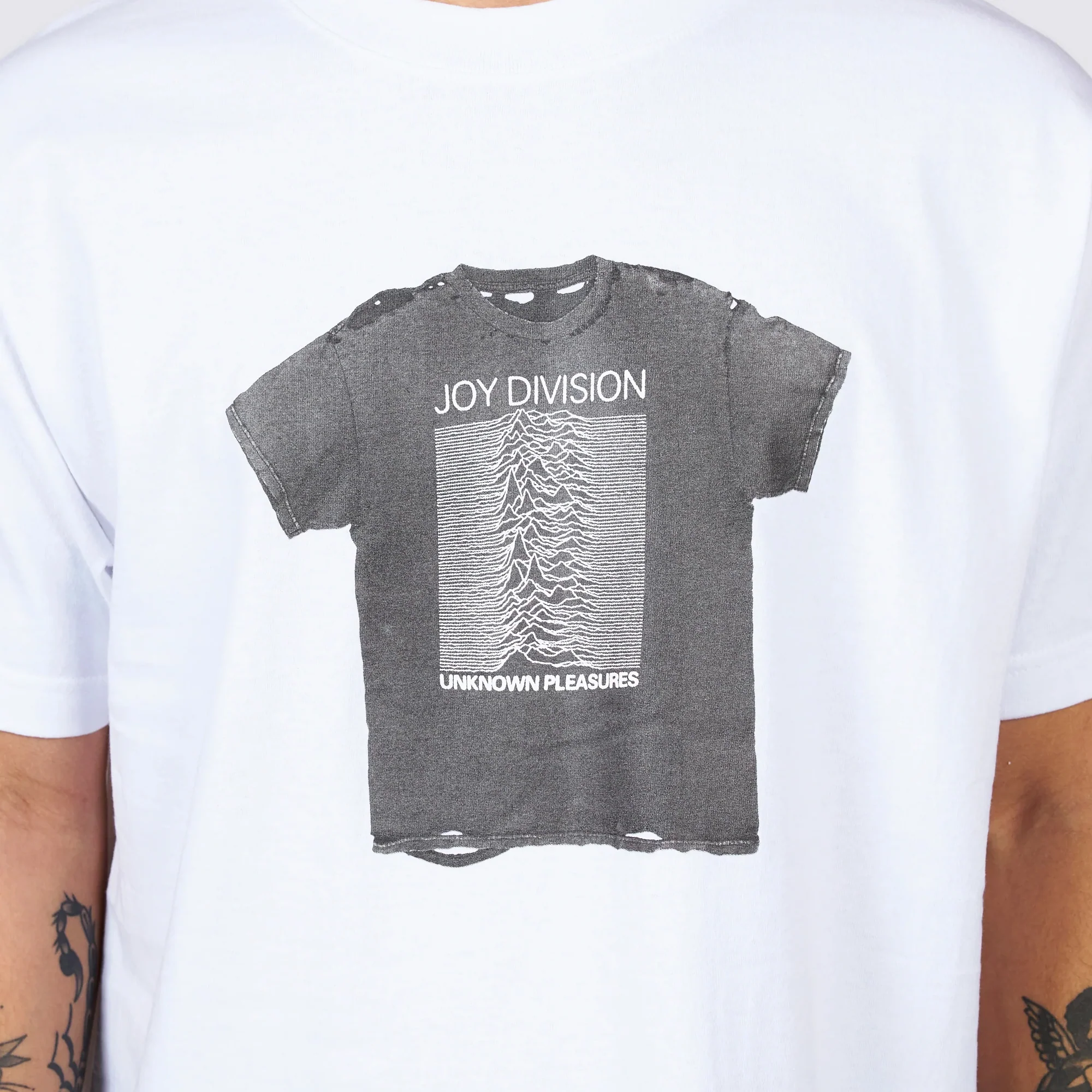 Pleasures x Joy Division Mens Broken In Tee - Image 4