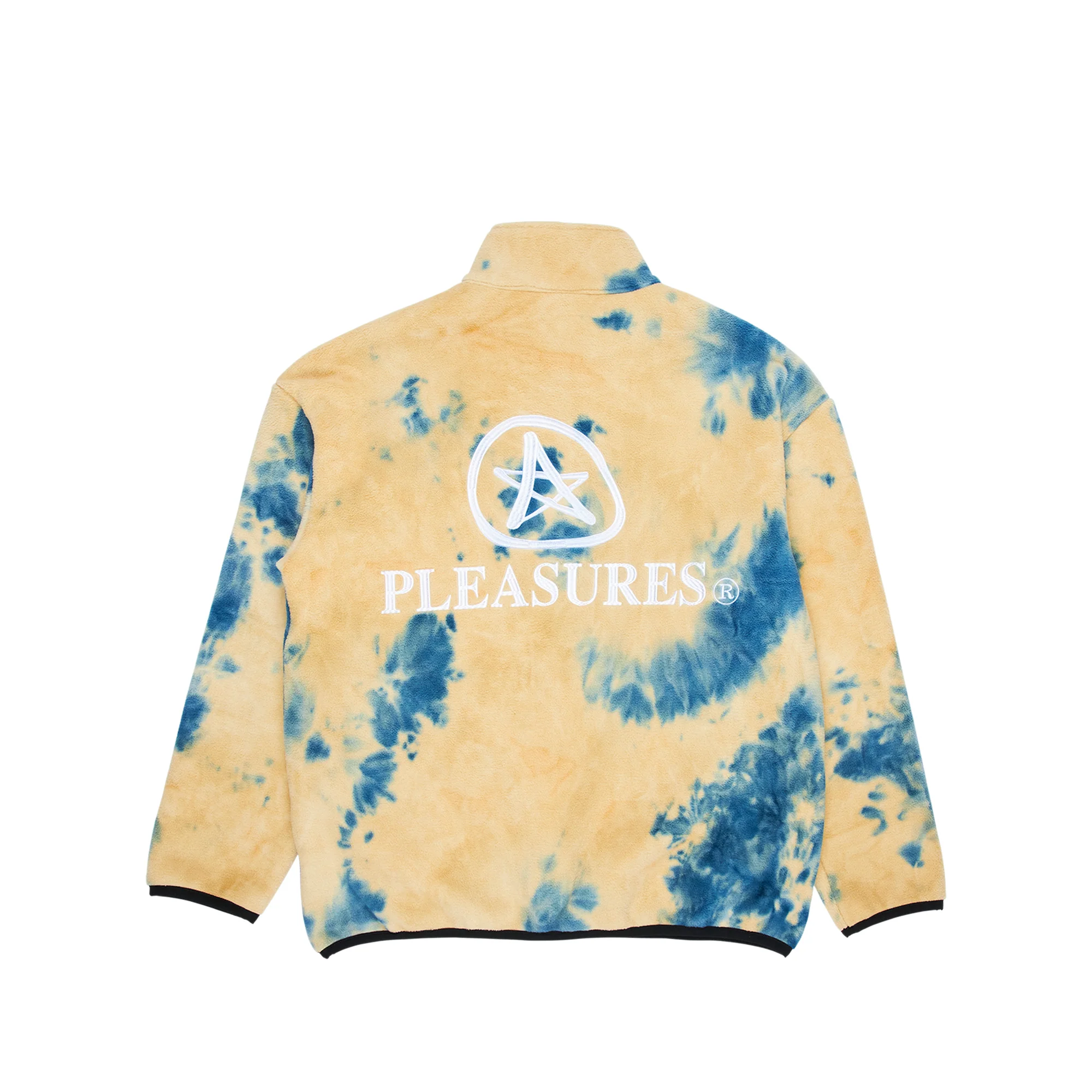 Pleasures Mens Caffeine Polar Fleece Quarter Zip 'Tan' - Image 2