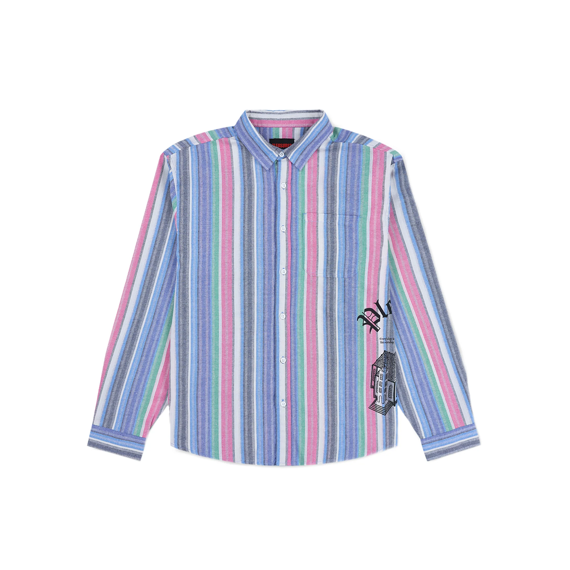 Pleasures Mens Chapel Long Sleeve Button Up Shirt