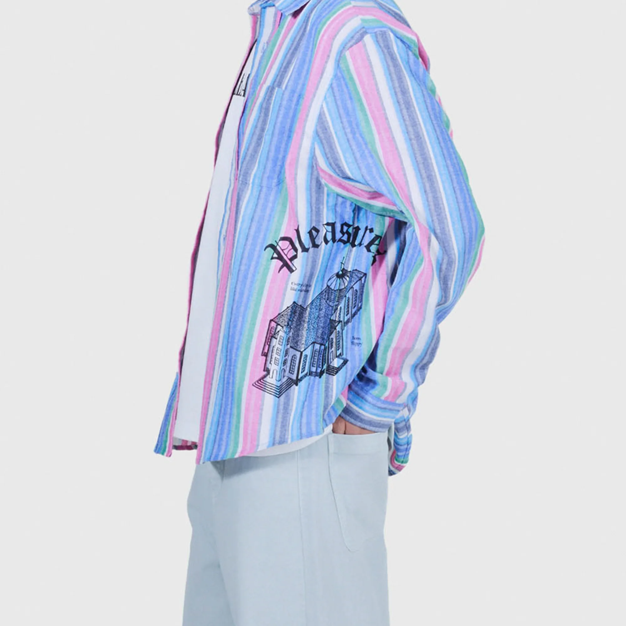 Pleasures Mens Chapel Long Sleeve Button Up Shirt - Image 4