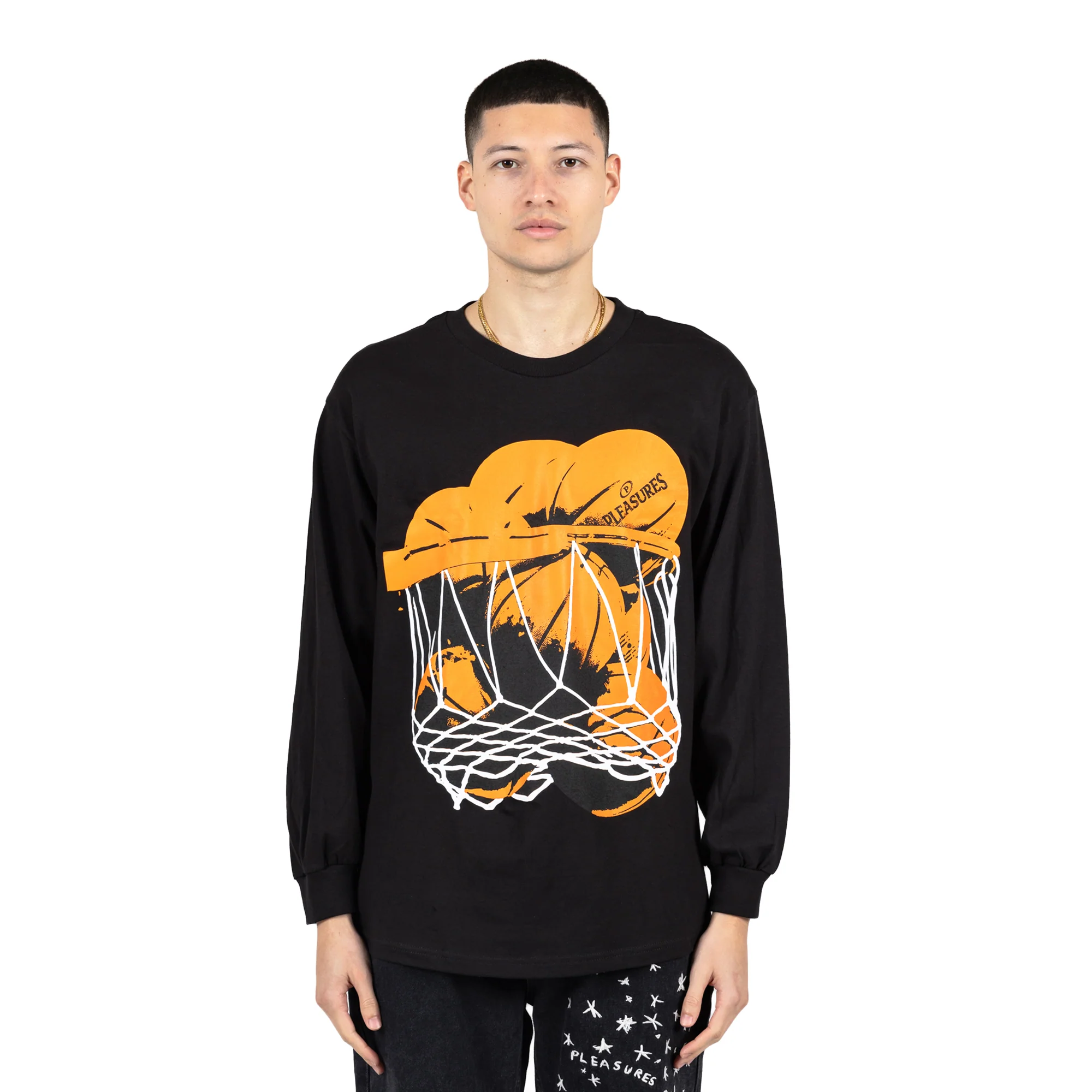 Pleasures Mens Hoops LS Tee - Image 2