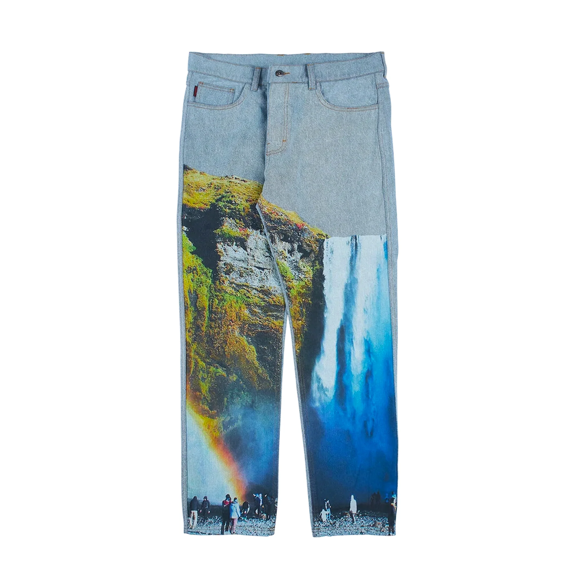Pleasures Mens Prelude Printed Denim Pant 'Blue'
