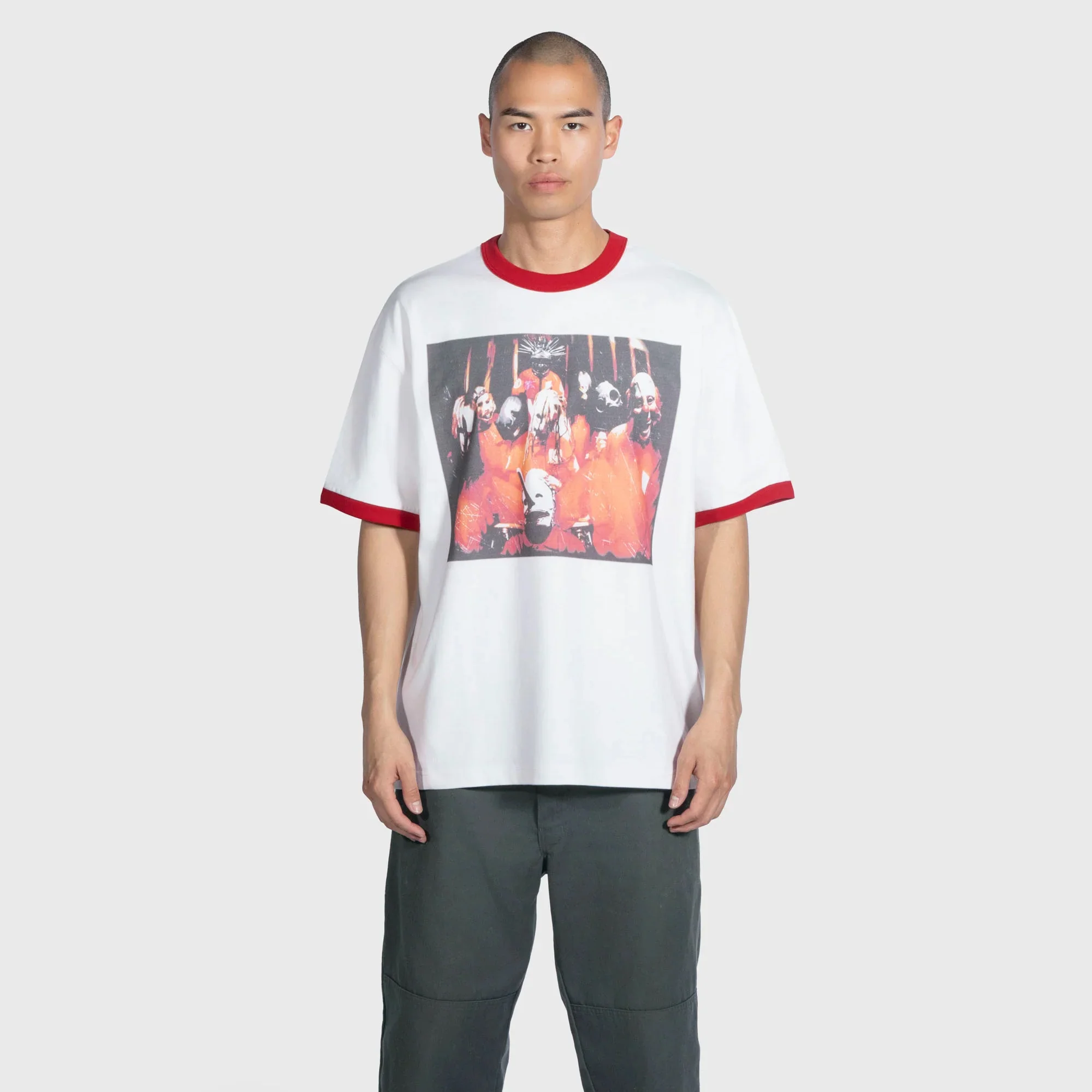 Pleasures x Slipknot Self Titled Ringer Tee - Image 3