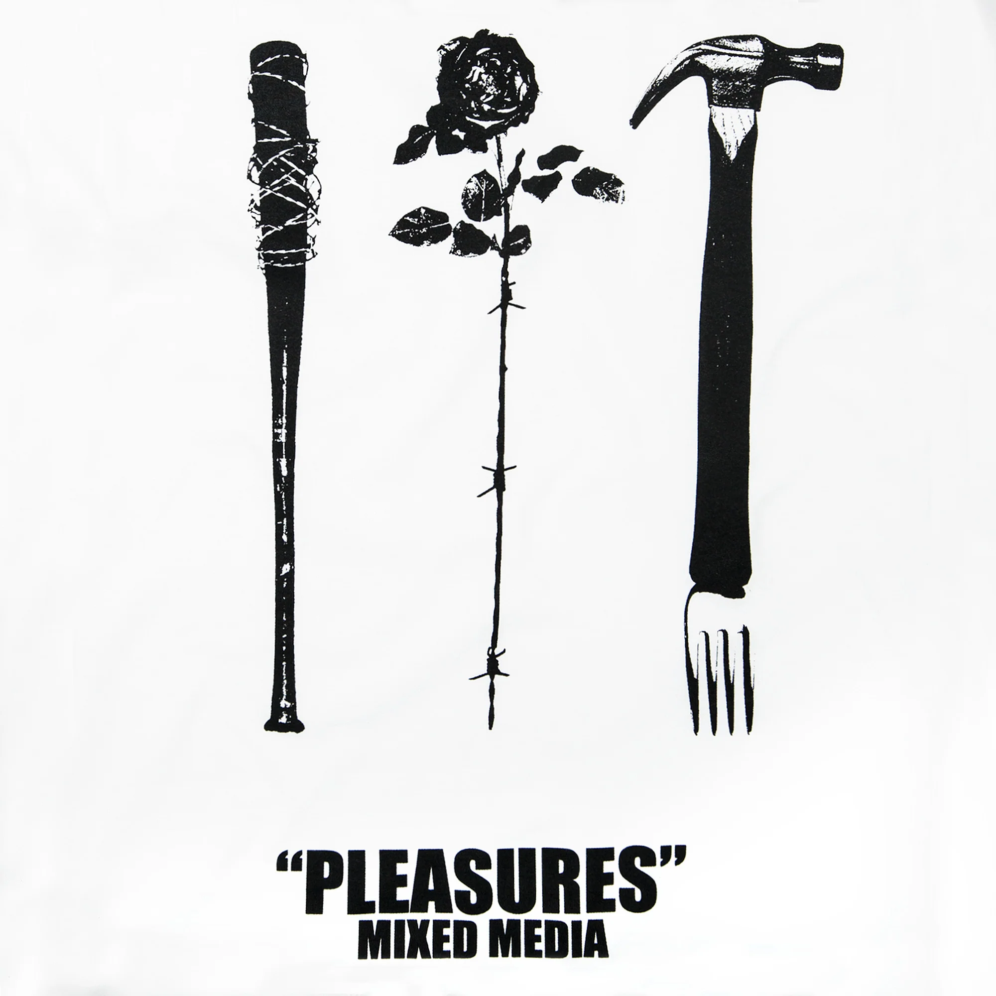 Pleasures Mixed Media Tee - White - Image 2