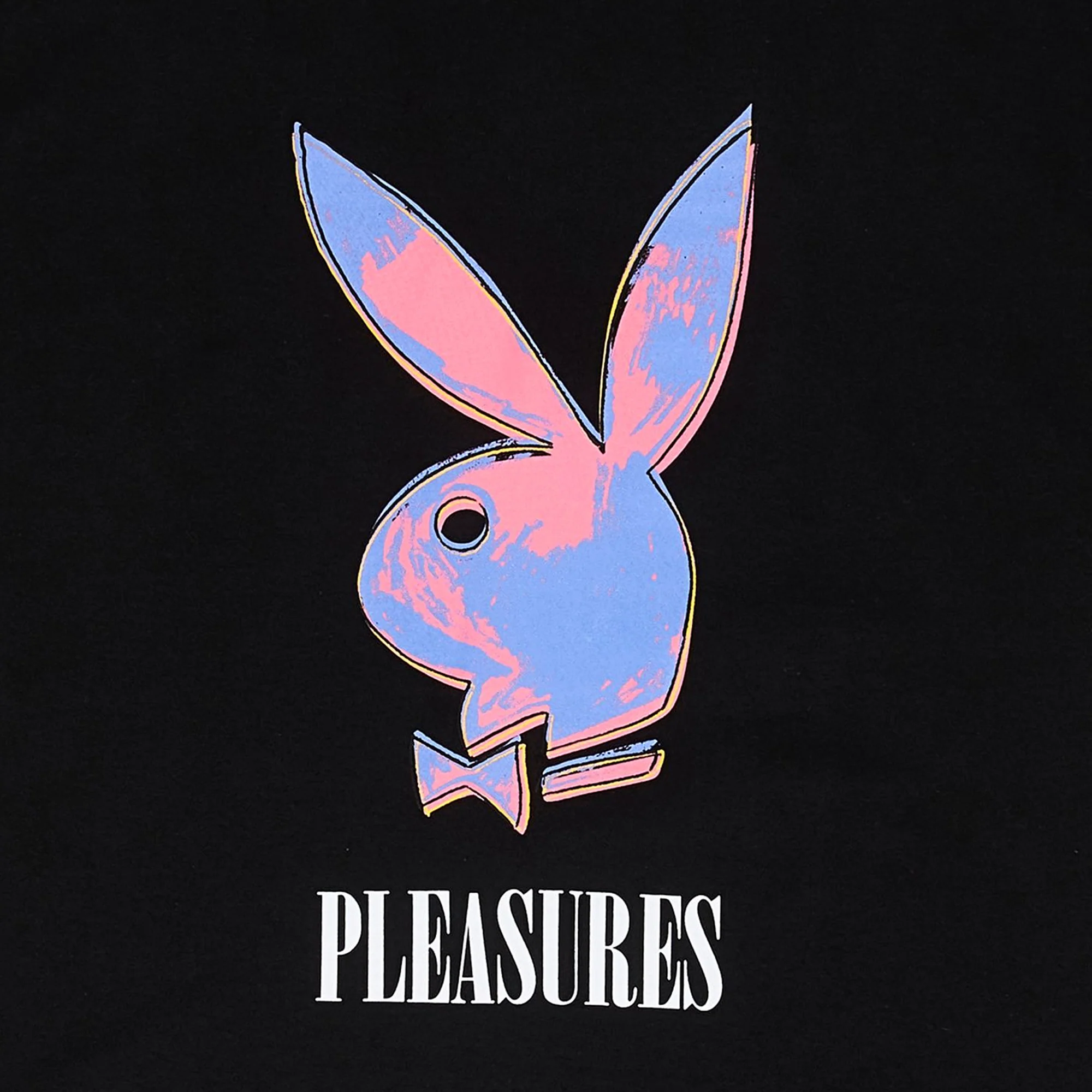 Pleasures x Playboy Mens Pop T-Shirt 'Black' - Image 2
