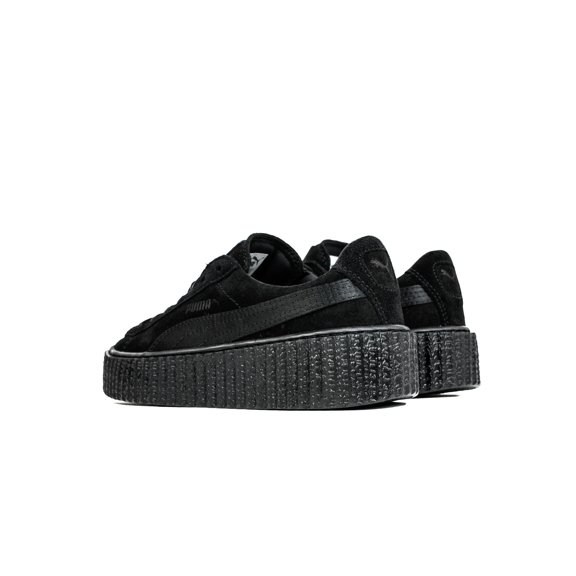Puma by Rihanna Suede Creepers "FENTY" Satin - Black - Image 3