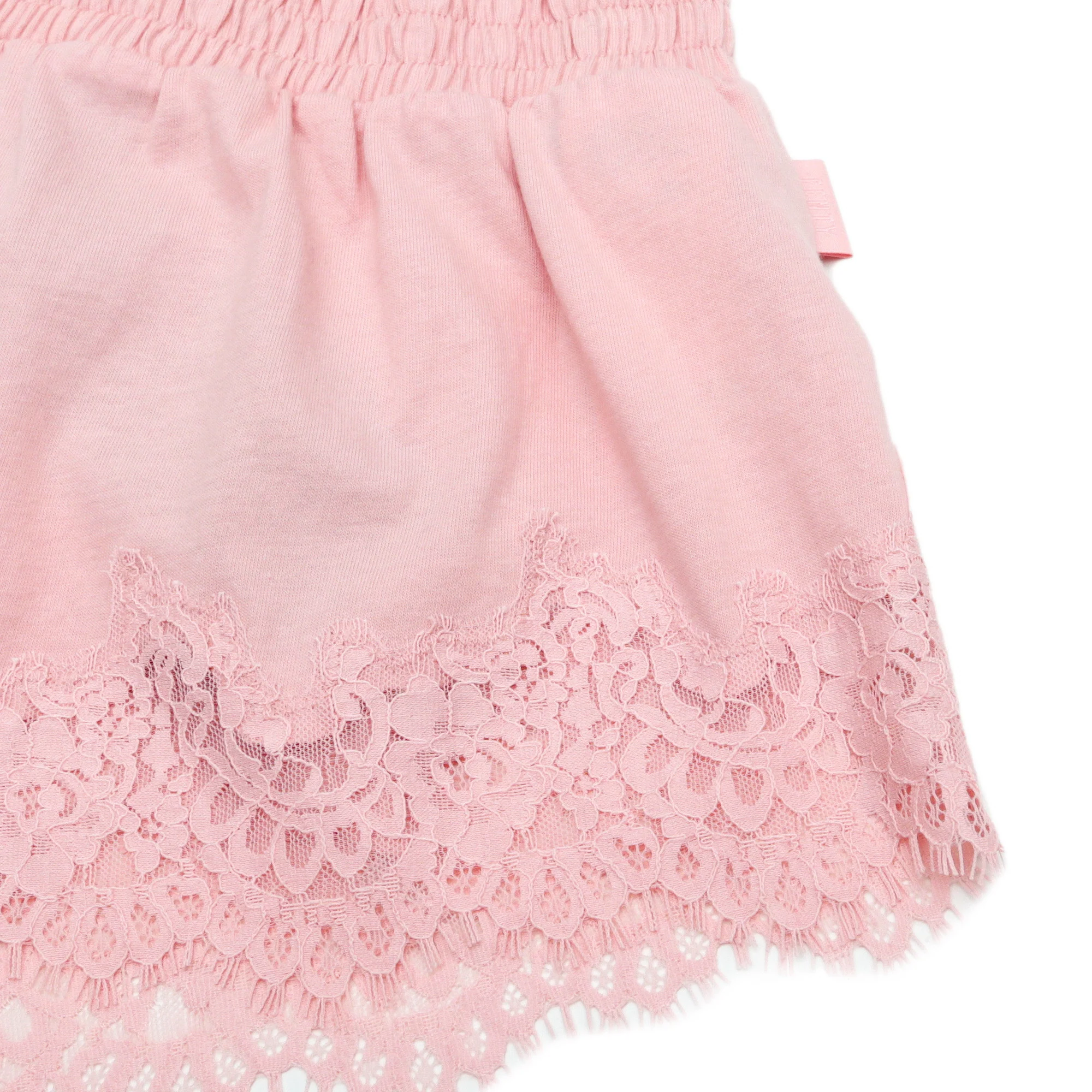 Puma FENTY by RIhanna Lace Trim Shorts- Pink - Image 2