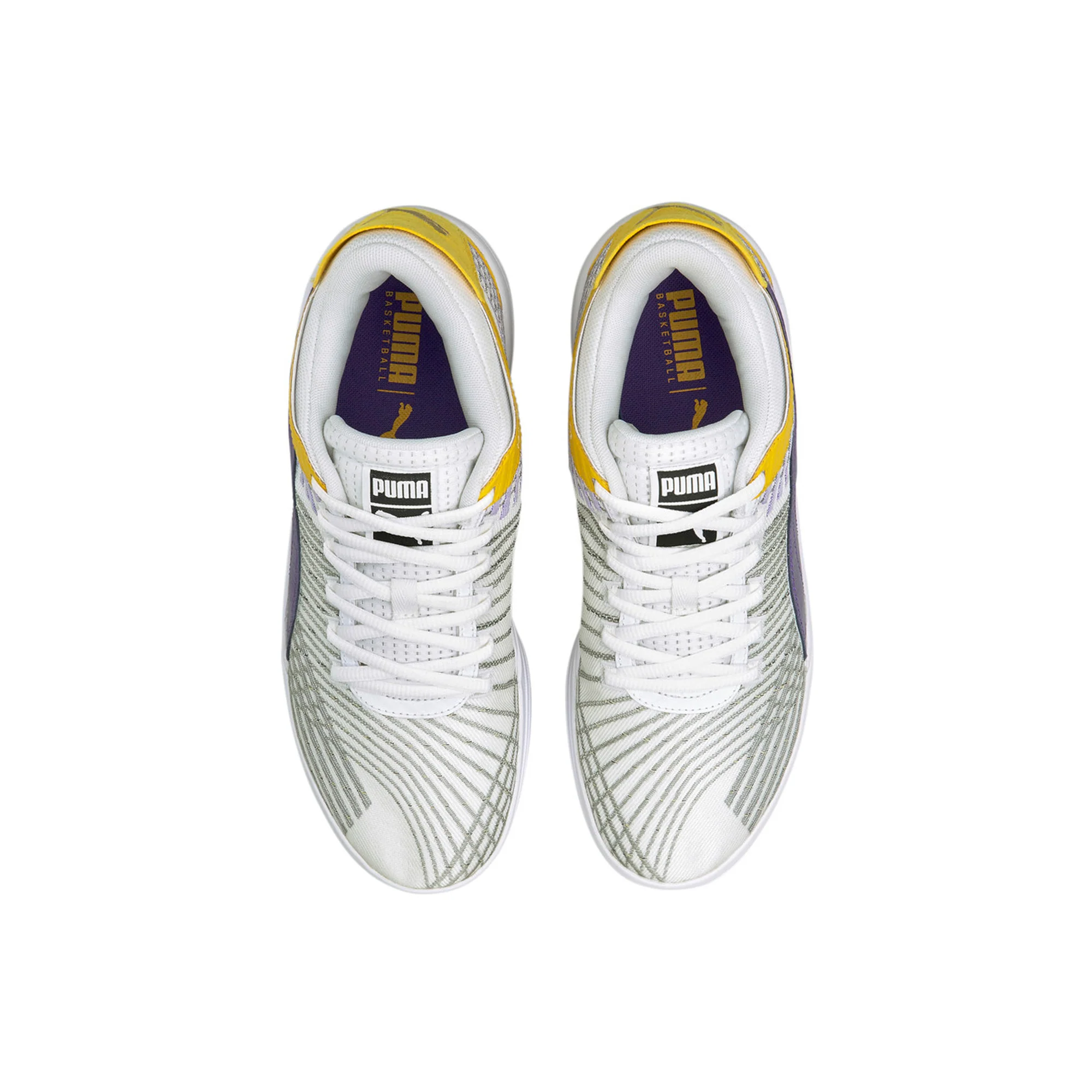 Puma Mens Clyde All-Pro Coast 2 Coast Shoes 'Puma White/Prism Violet' - Image 2