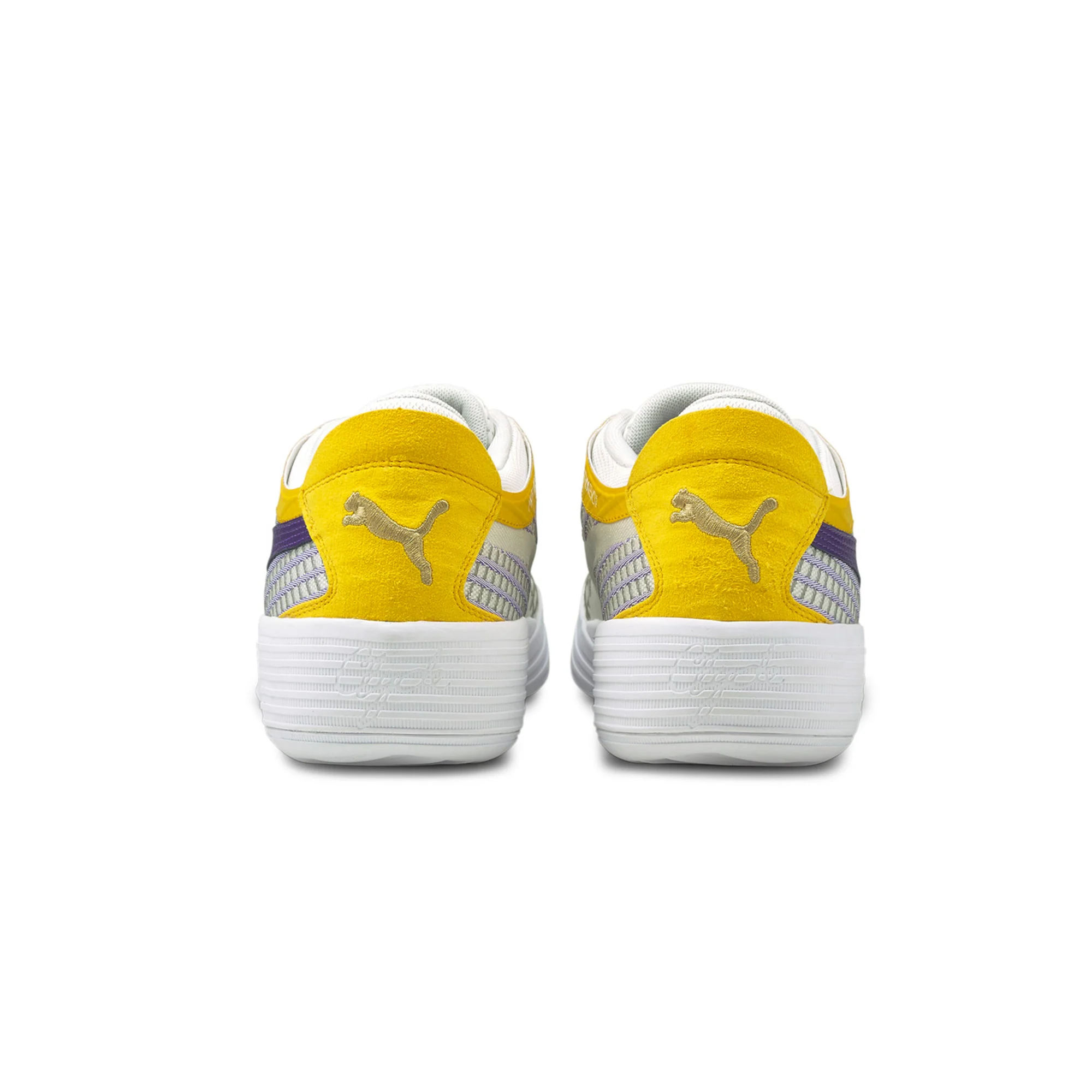 Puma Mens Clyde All-Pro Coast 2 Coast Shoes 'Puma White/Prism Violet' - Image 3