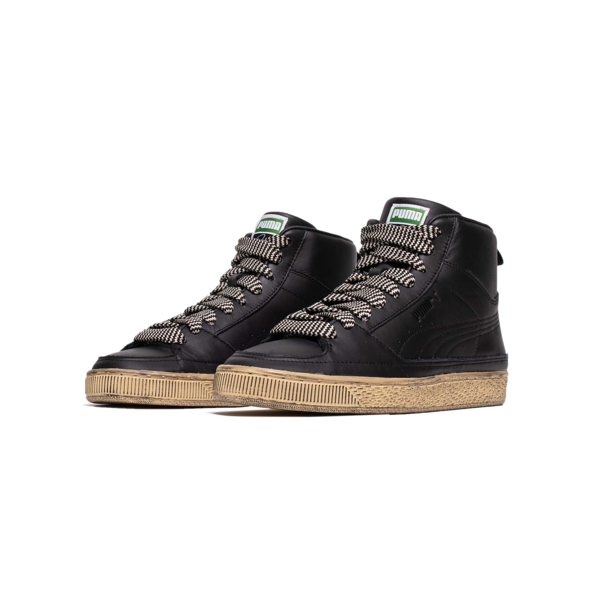 Puma Mens Suede Mid Rhuigi Shoes 'Black' - Image 2