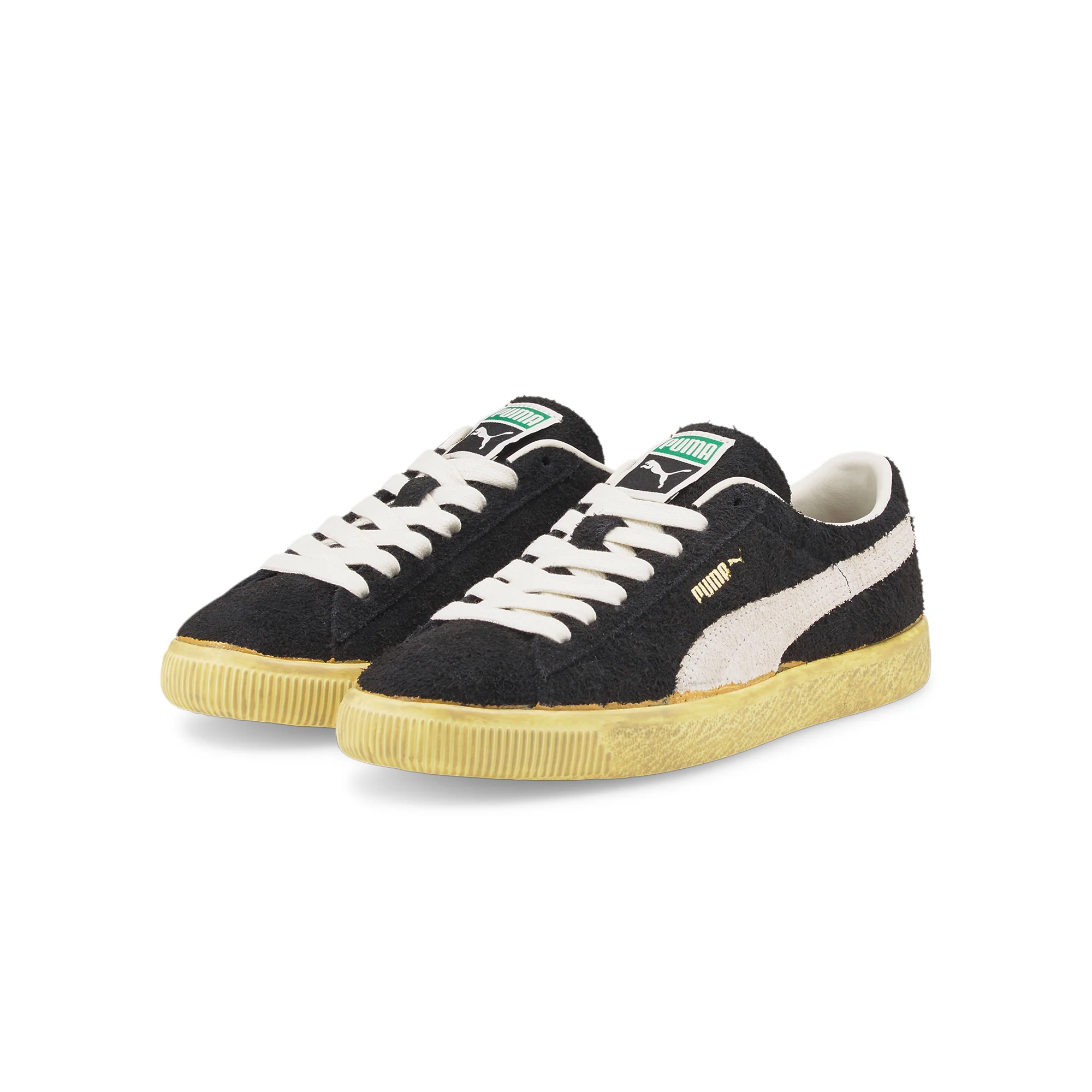 Puma Mens Suede VTG The NeverWorn 'Puma Black/Whisper White' - Image 2