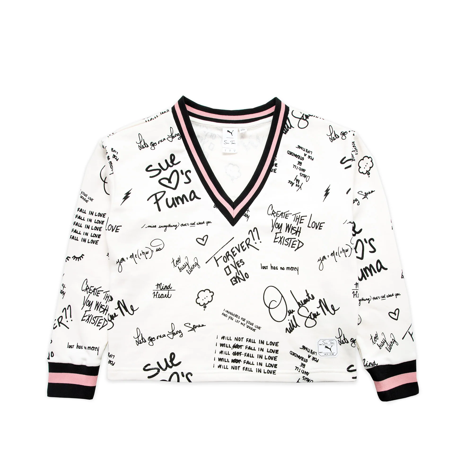 Puma x Sue Tsai Womens AOP V-Neck Sweatshirt