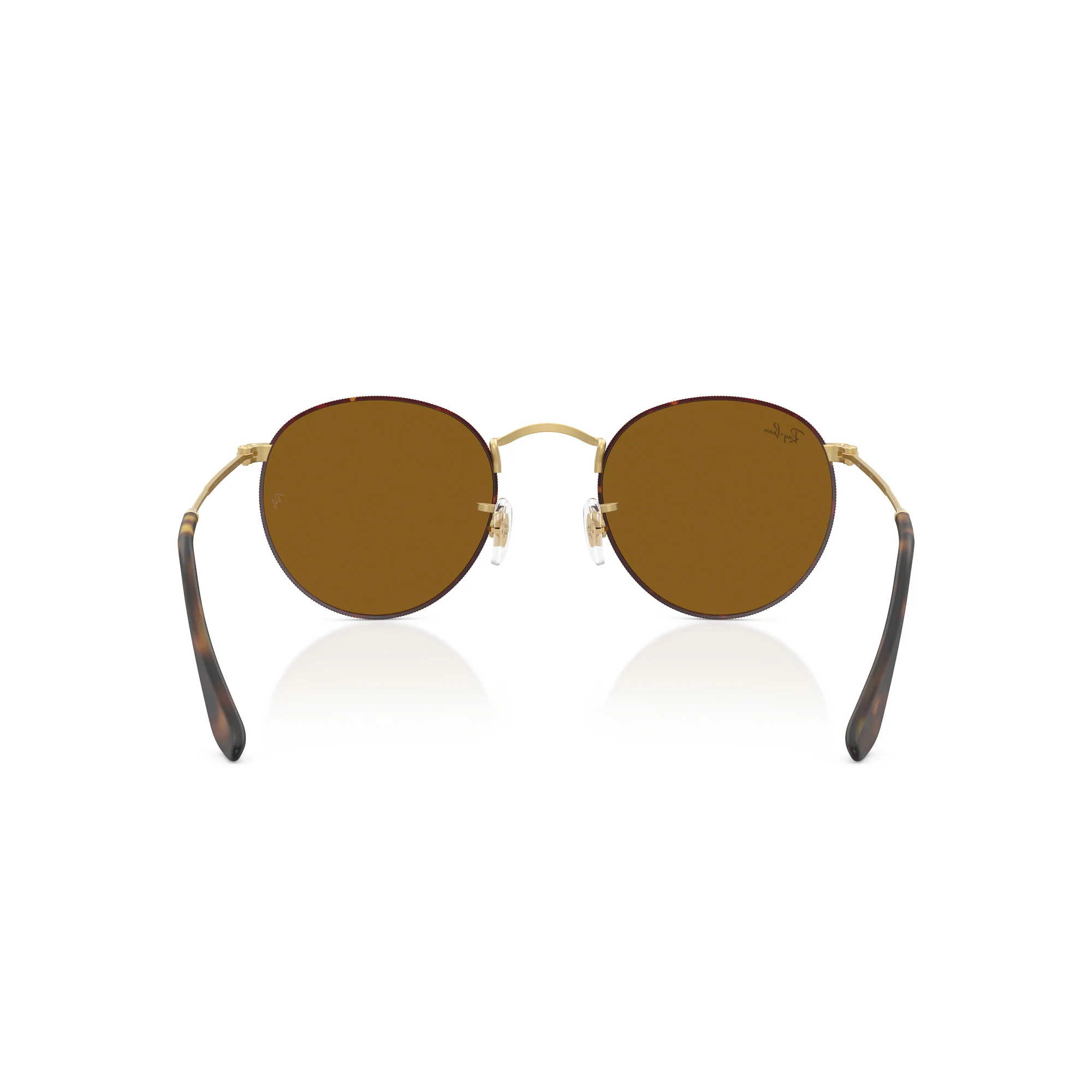 RAY-BAN Round Metal Matte Havana On Matte AR W/ Brown Sunglasses - Image 4