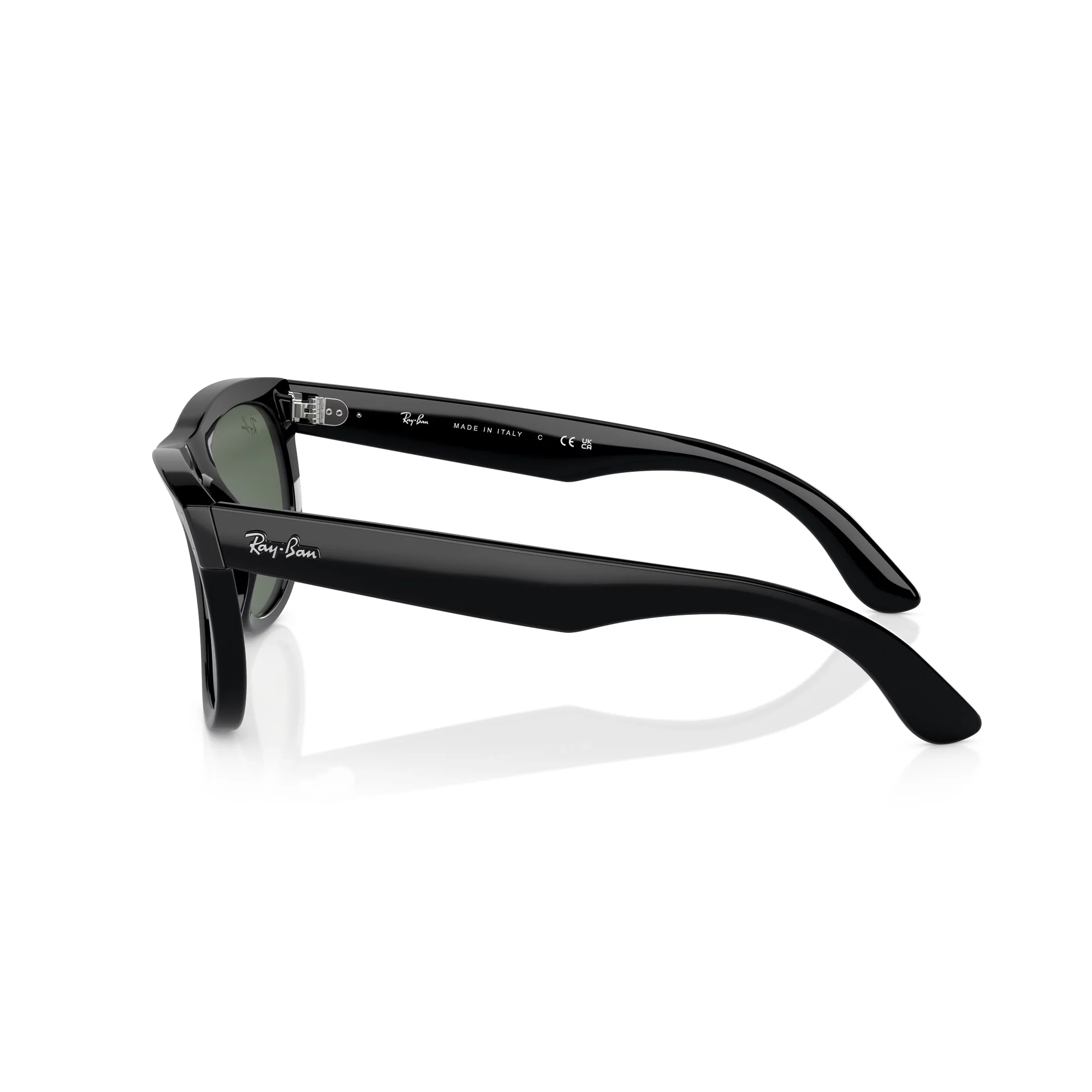 Ray-Ban Wayfarer Reverse Black W/ Dark Green Sunglasses - Image 3