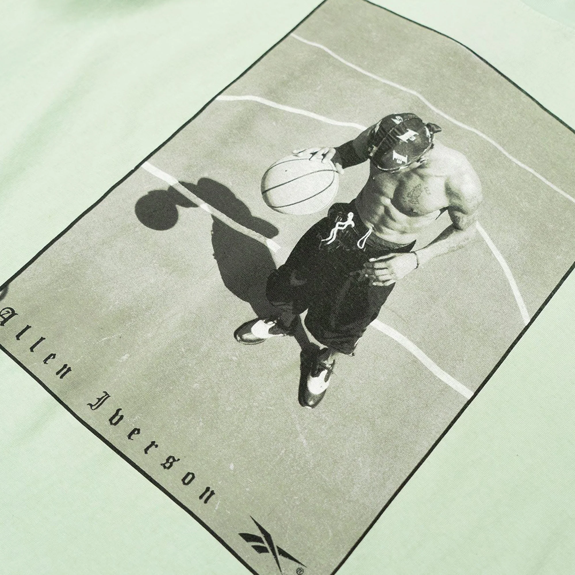 Reebok Allen Iverson Courtlife T-Shirt in Seafoam - Image 3