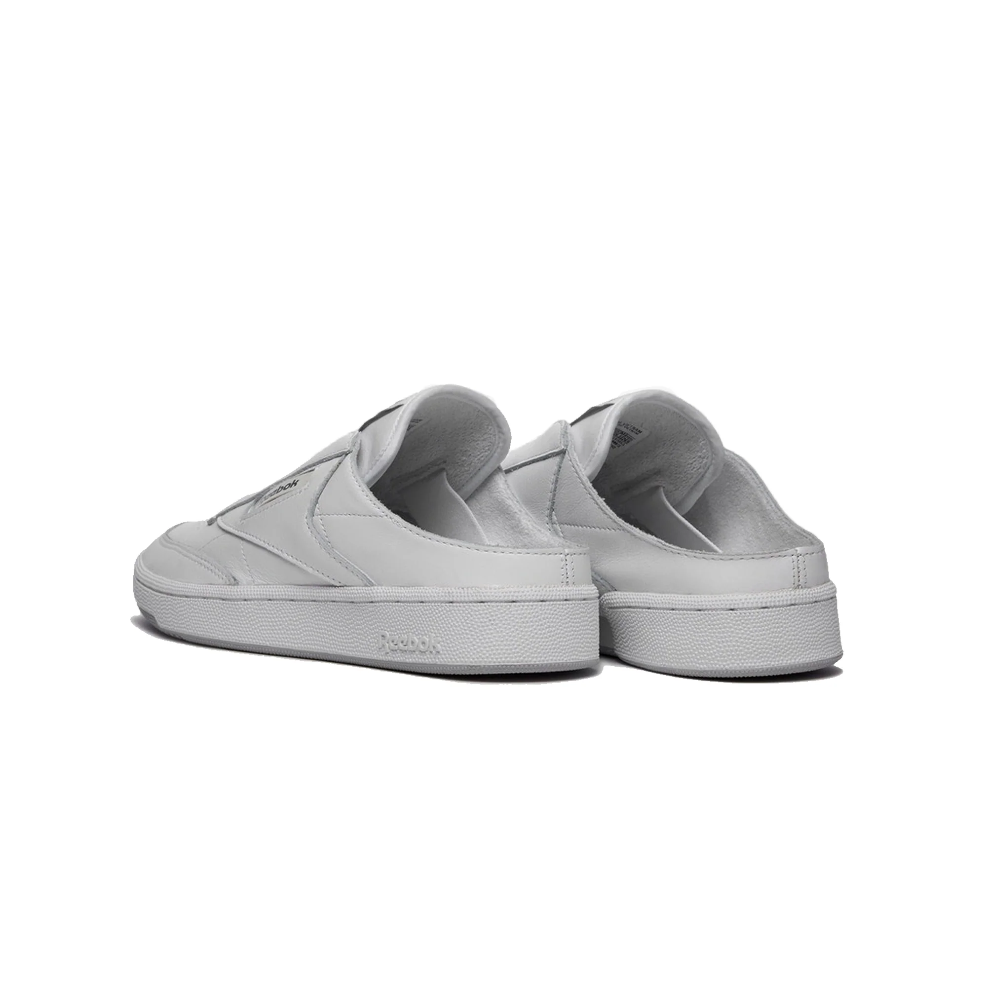 Reebok x Beams Mens Club C Laceless Mule Shoes 'Ftwr White/Cold Grey' - Image 3