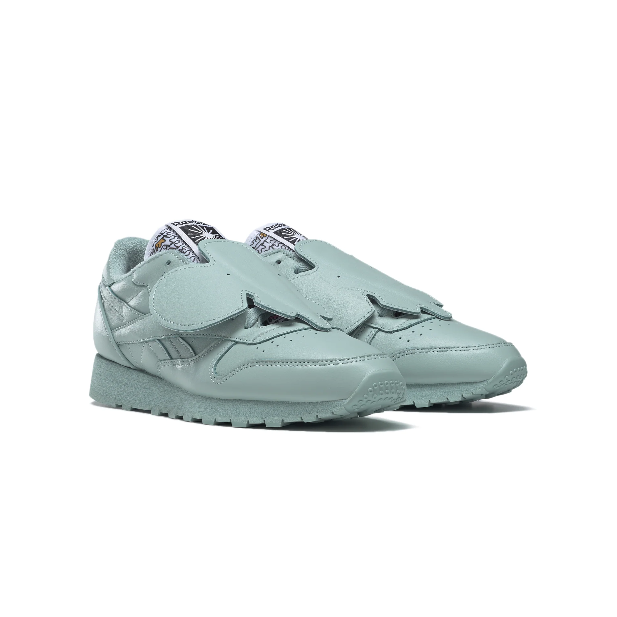Reebok x Eames Mens Classic Leather Shoes Seaside Grey - Image 2