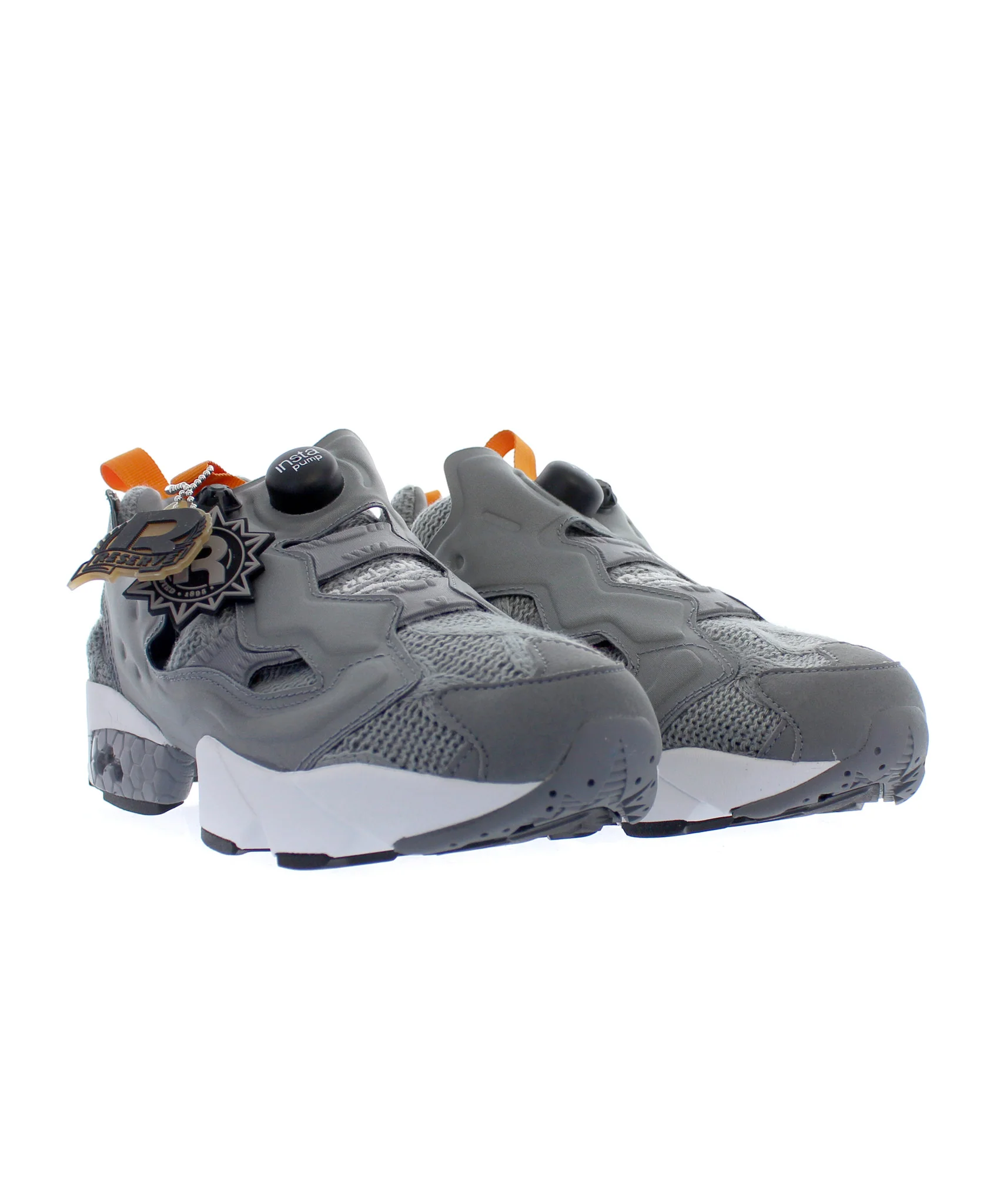 Reebok x Mita Sneakers: Instapump OG (Foggy Grey/White/Orange) - Image 2