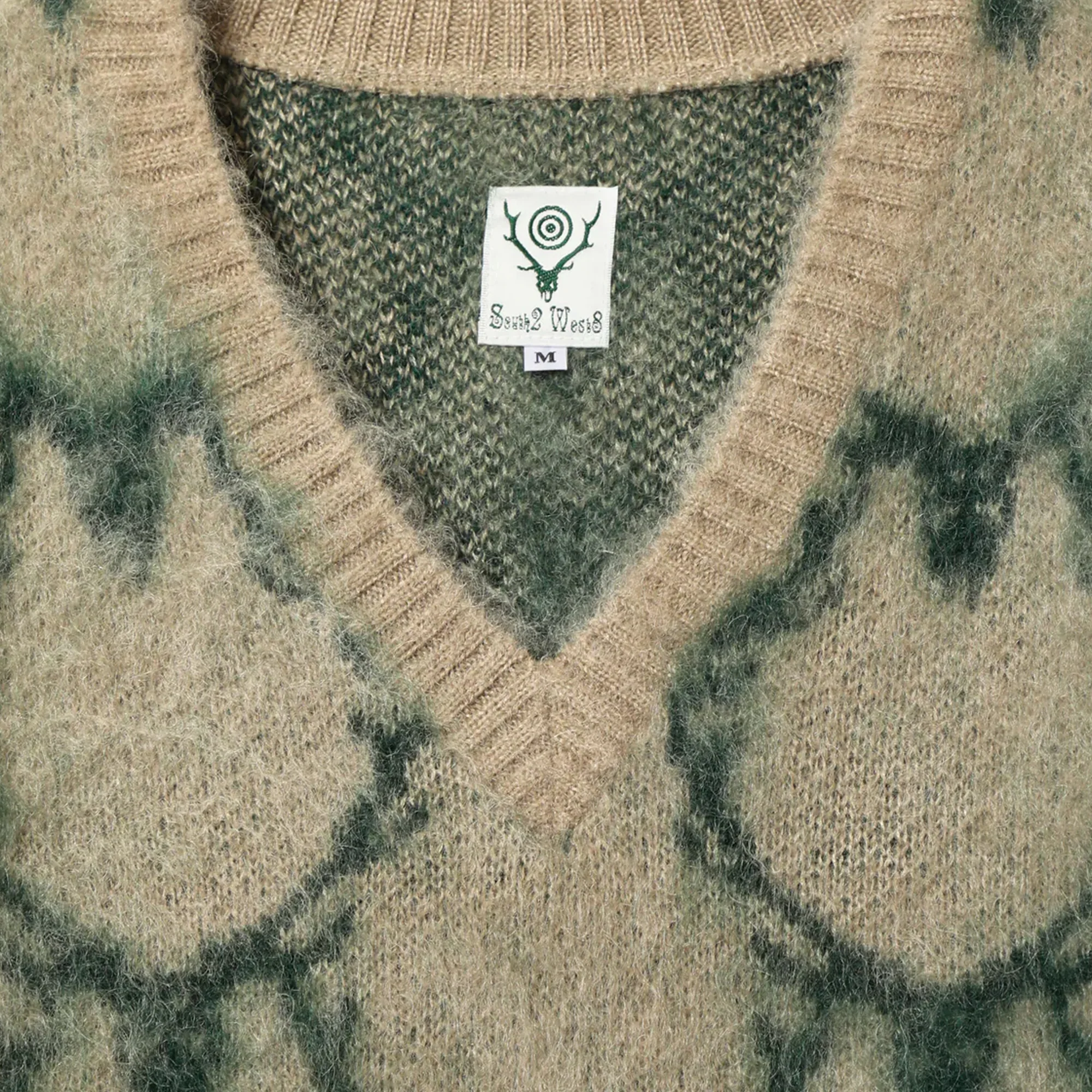 South2 West8 Mens Loose Fit V-Neck Sweater - Image 3
