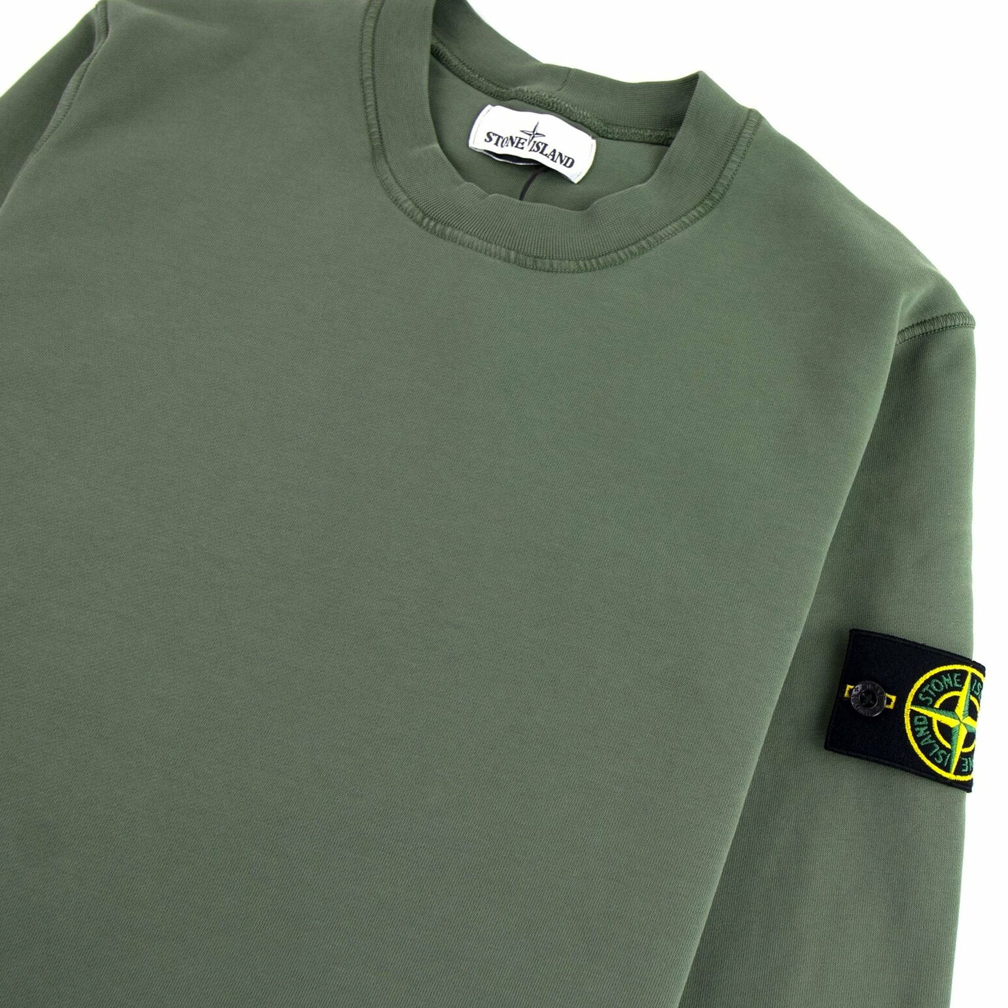 Stone Island Mens Sweat-Shirt 'Green' - Image 2