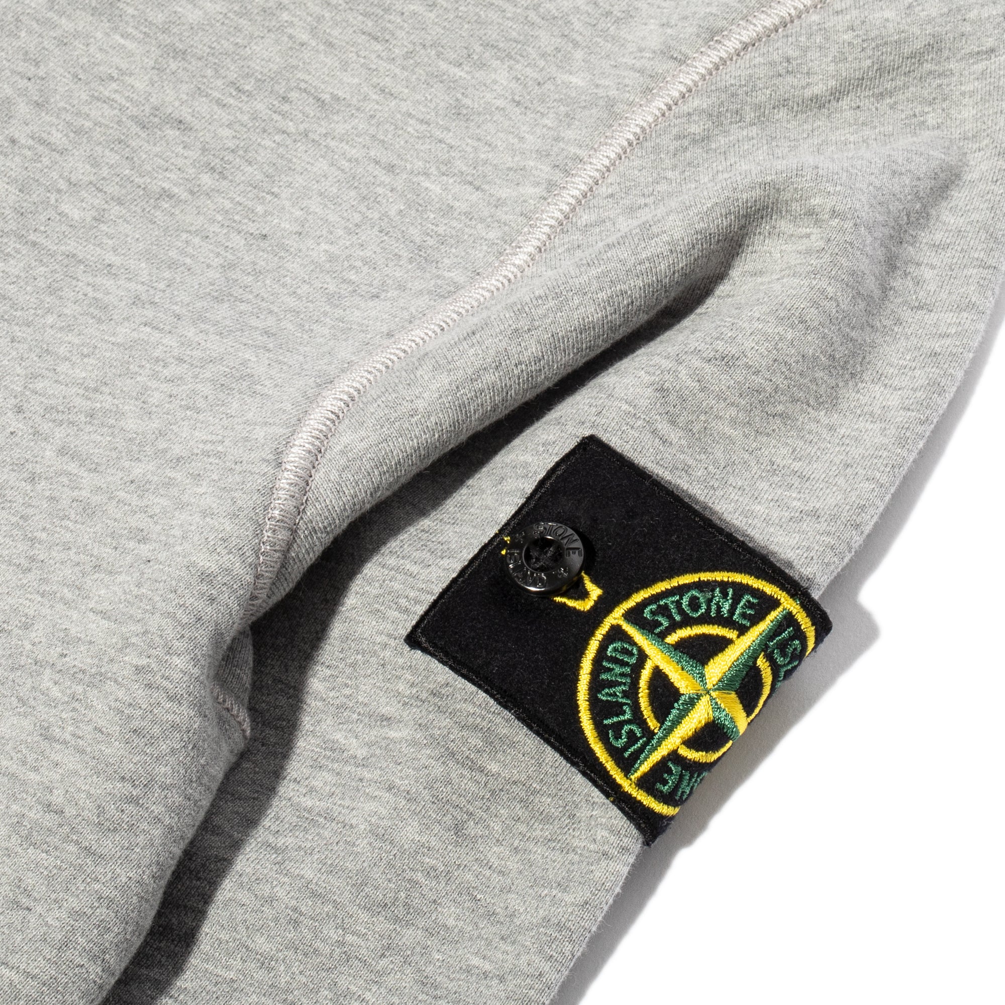 Stone Island Mens Sweat-Shirt 'Melange Grey' - Image 3