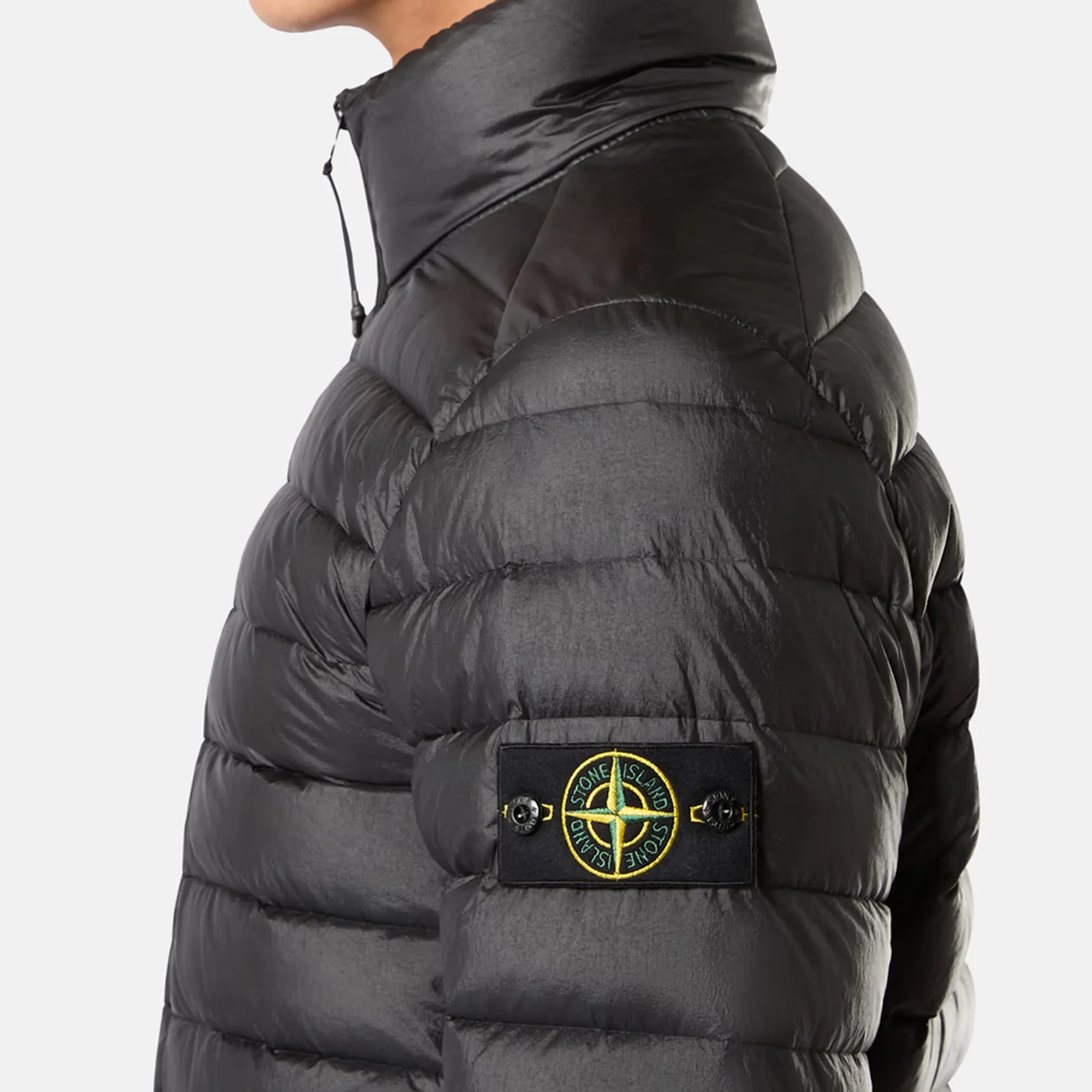 Stone Island Mens Loom Woven Chambers Nylon Down TC Jacket - Image 4