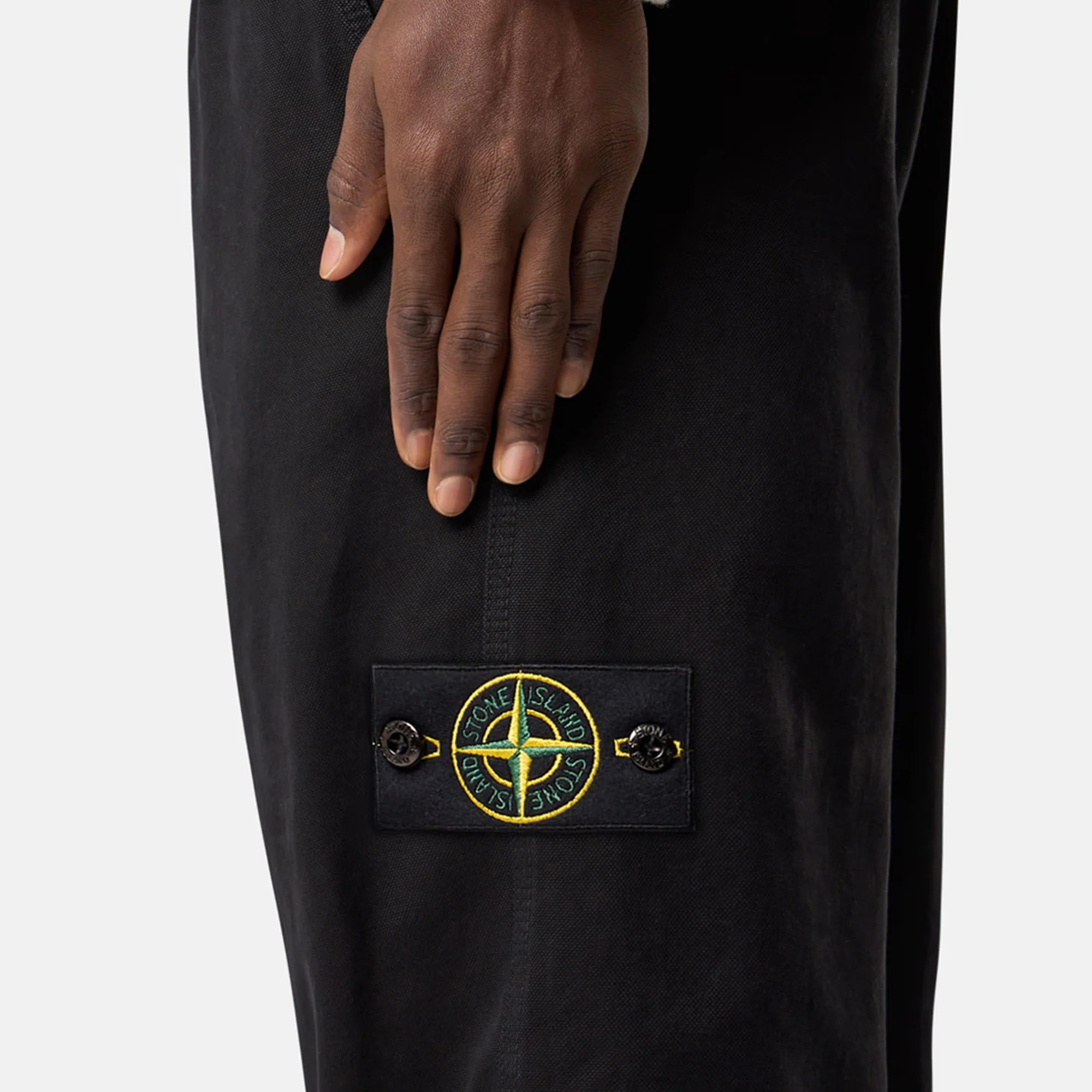 Stone Island Mens Organic Panama Cotton 'Old' Effect Pants - Image 4