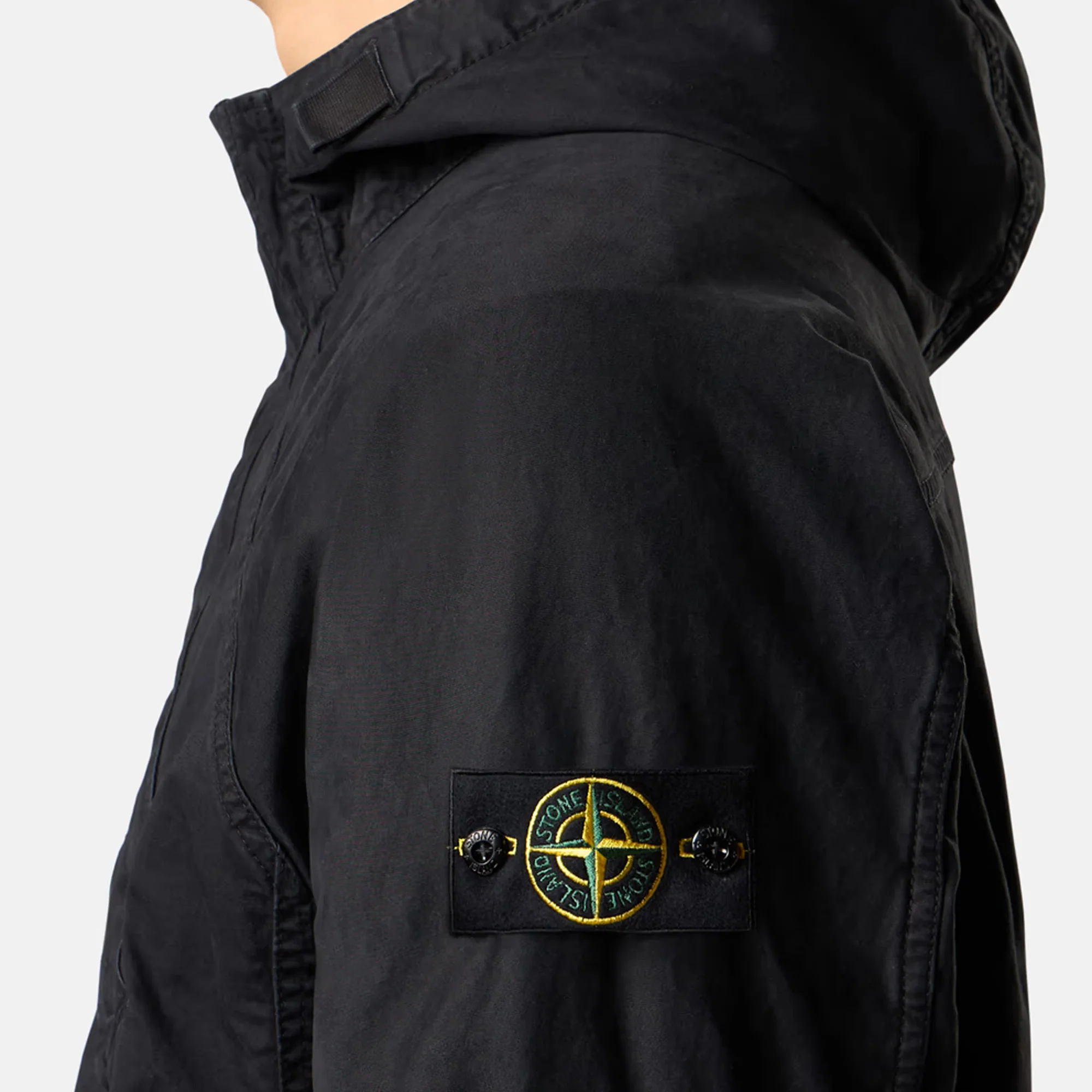 Stone Island Mens Organic Stretch Twill Hooded Anorak - Image 4