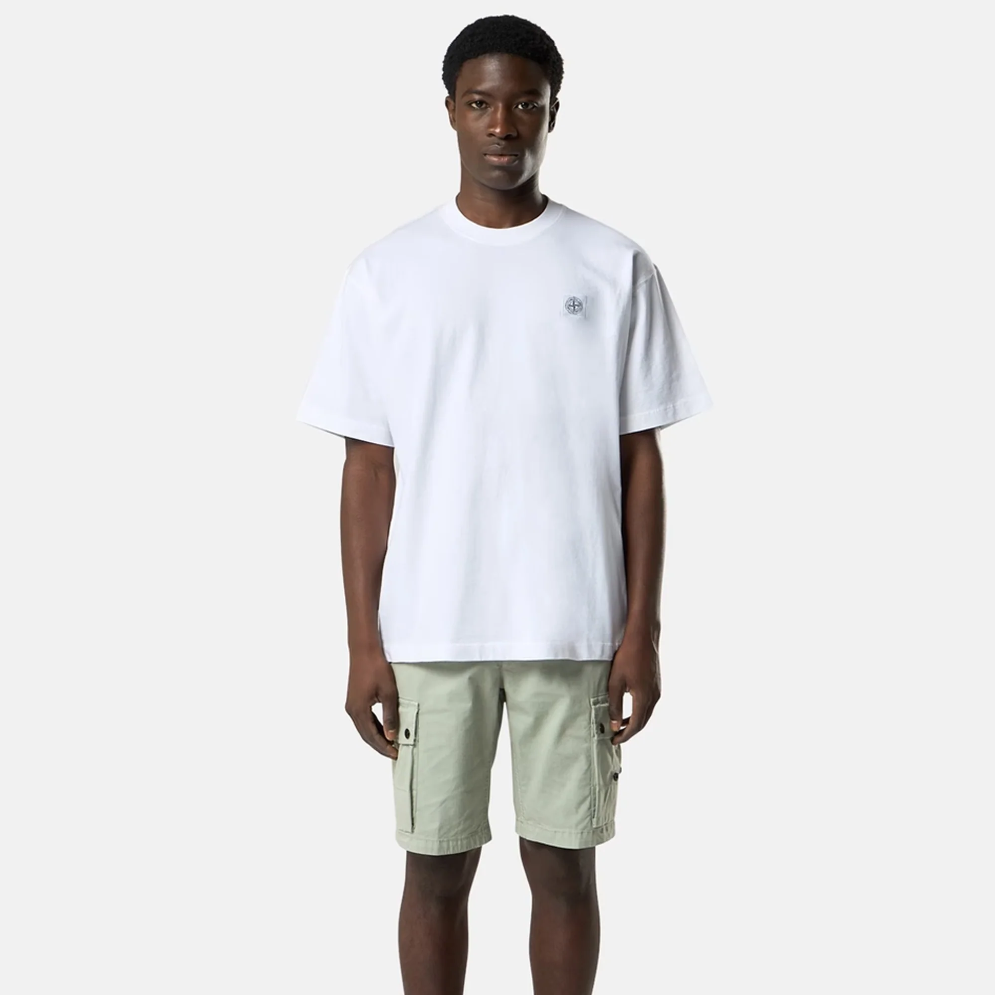 Stone Island Mens Combed Organic Cotton SS Tee - Image 2