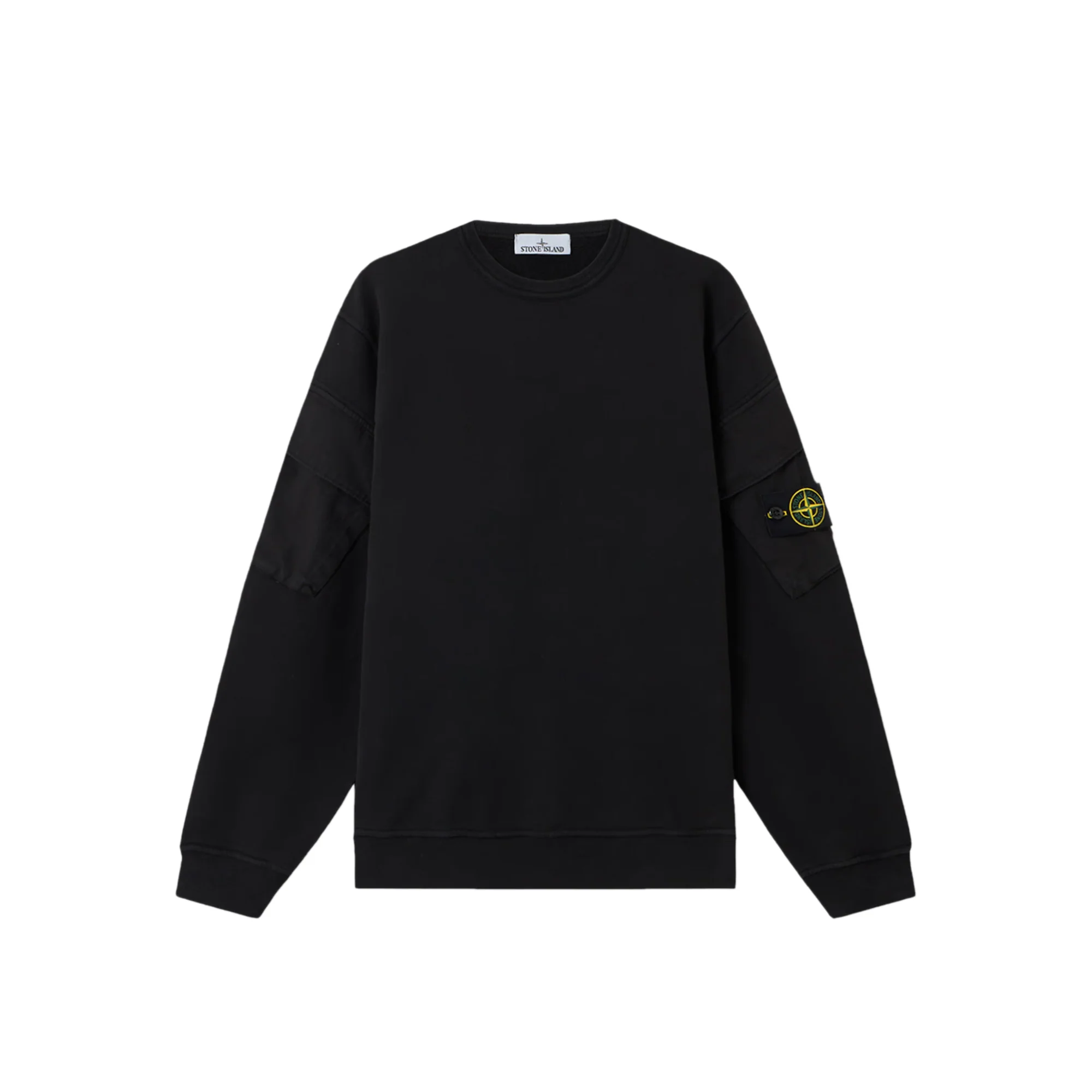 Stone Island Mens Brushed Organic Cotton Fleece Sweatshirt
