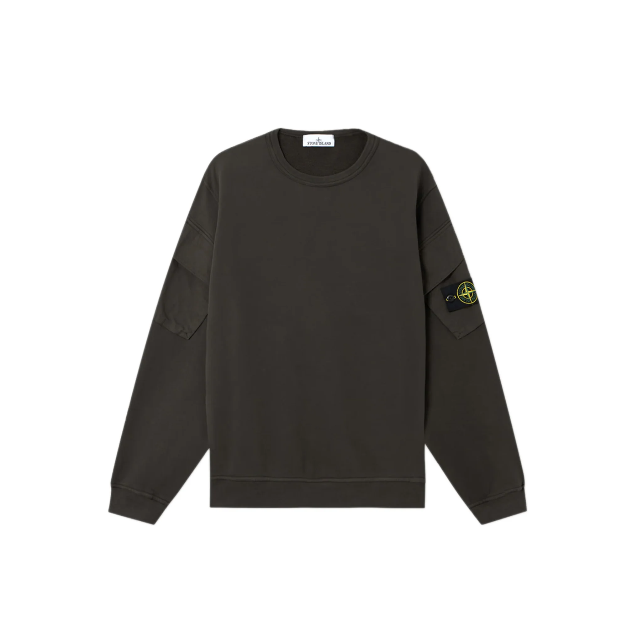 Stone Island Mens Brushed Organic Cotton Fleece Sweatshirt