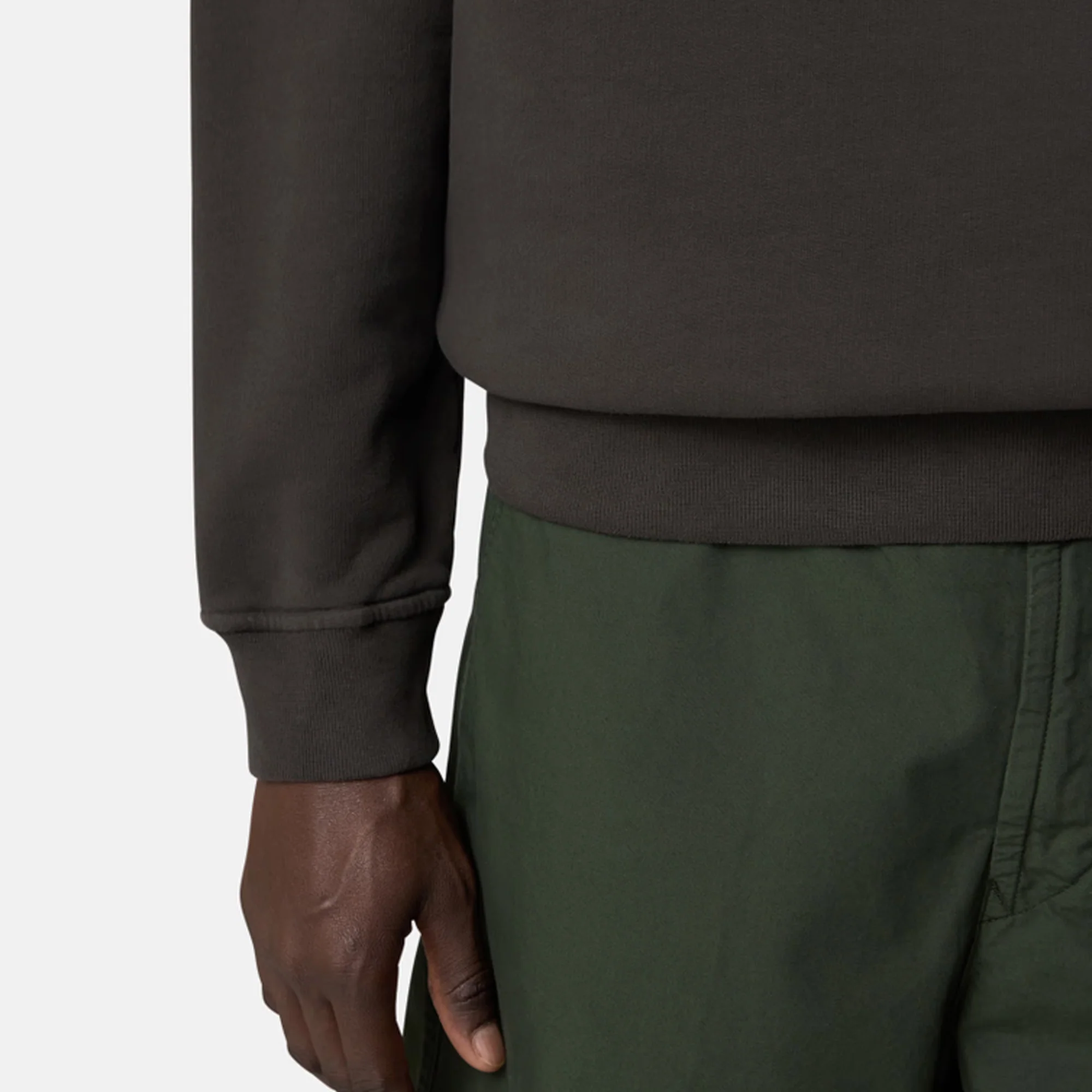 Stone Island Mens Brushed Organic Cotton Fleece Sweatshirt - Image 4