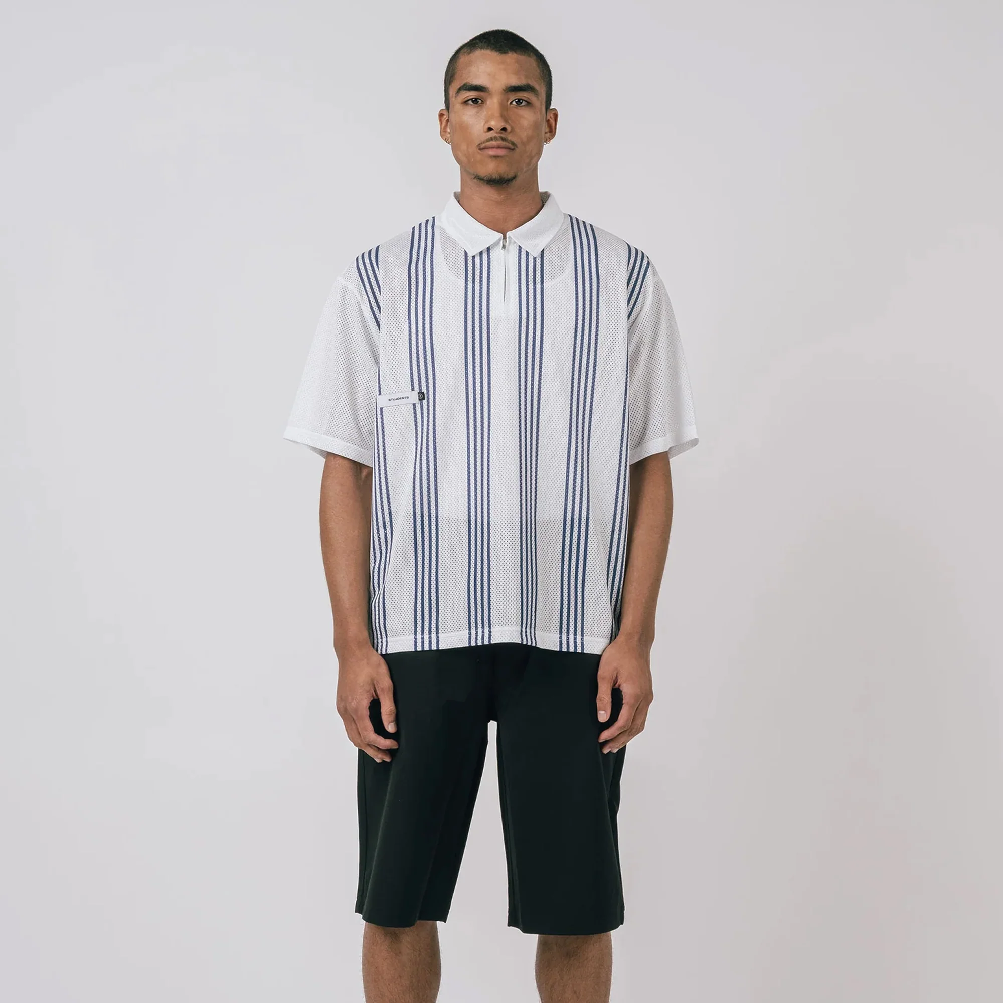 Students Mens Howards Mesh Zip Polo Shirt - Image 2
