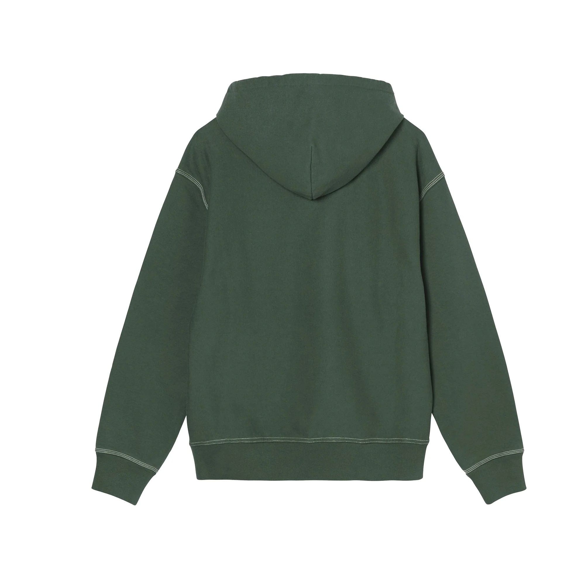 Stussy Mens Contrast Stitch Label Hood 'Forest' - Image 2