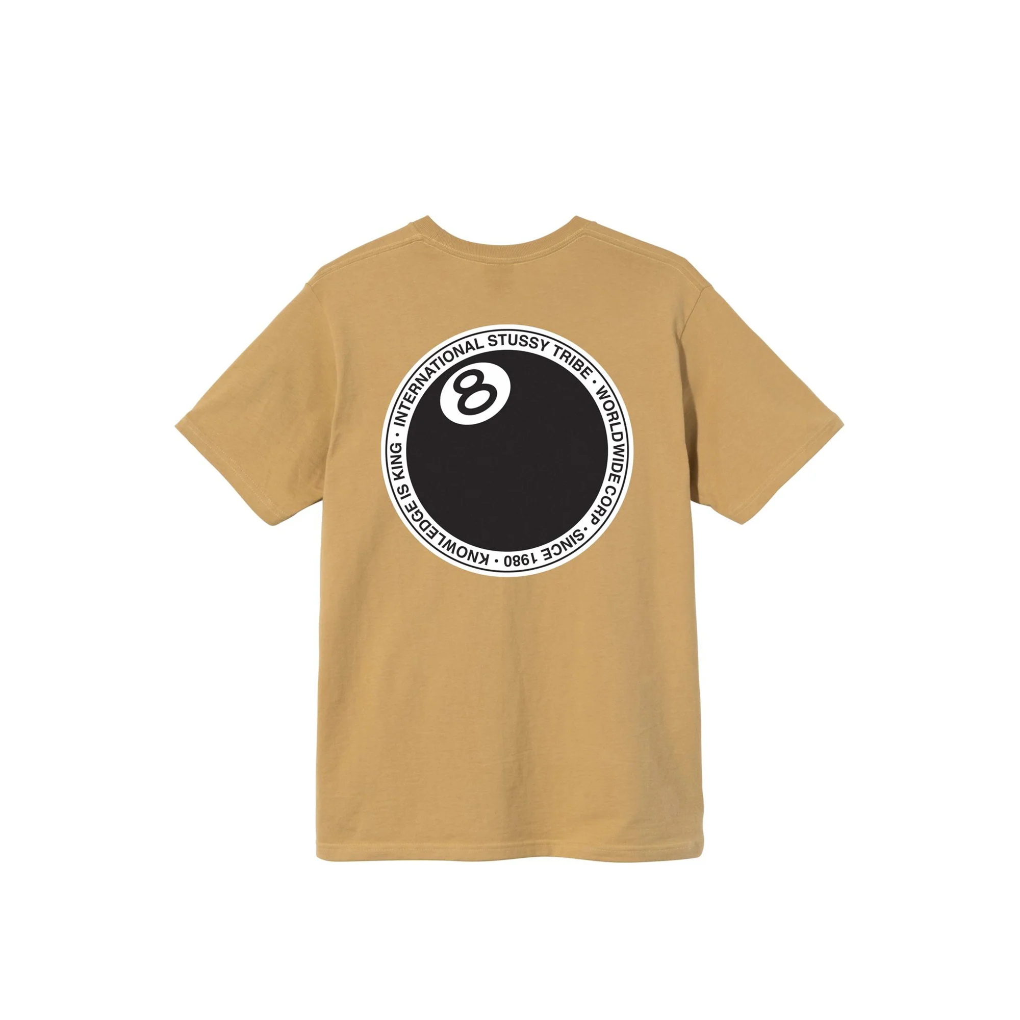 Stussy Mens 8 Ball Dot Khaki Tee - Image 2