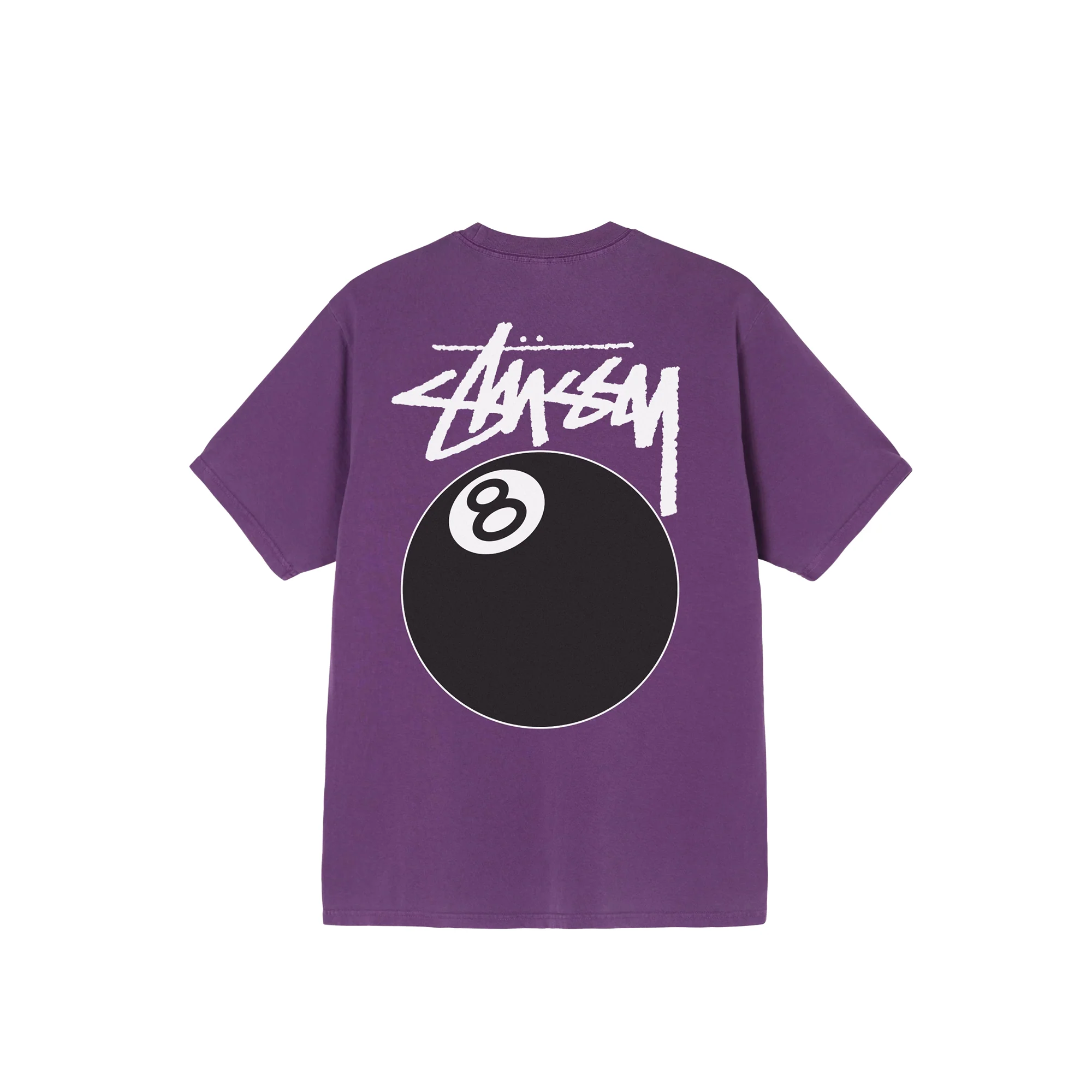 Stussy Mens 8 Ball Pig. Dyed Tee 'Purple' - Image 2