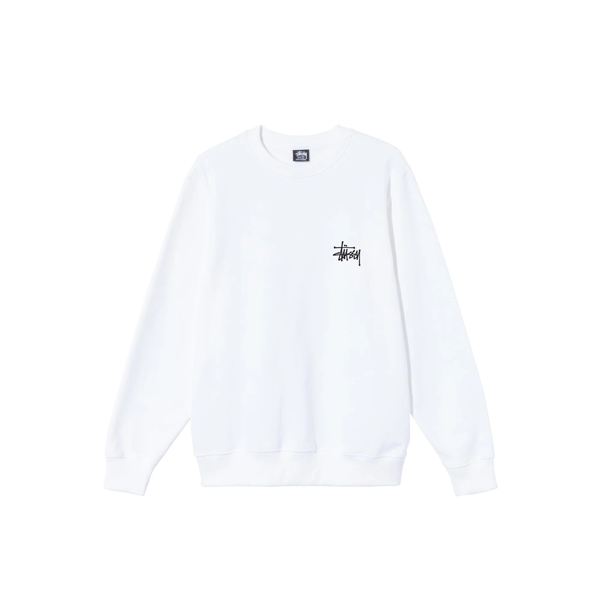 Stussy Mens Basic Stussy White Crew
