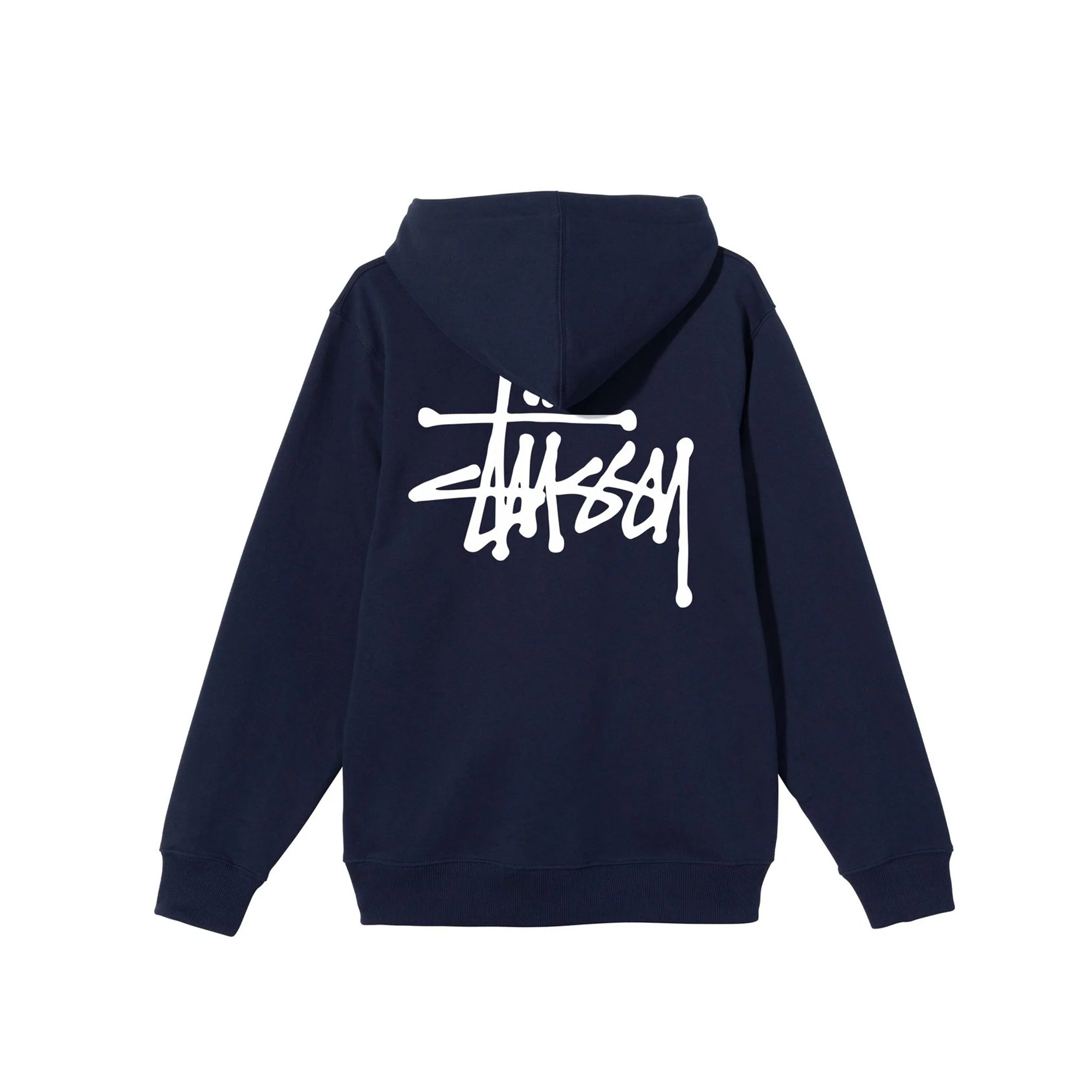 Stussy Mens Basic Stussy Navy Hoodie - Image 2