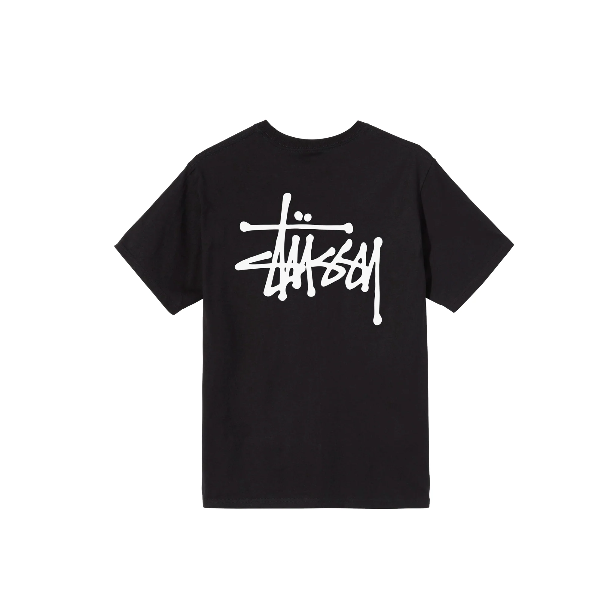 Stussy Men Basic Black Tee - Image 2