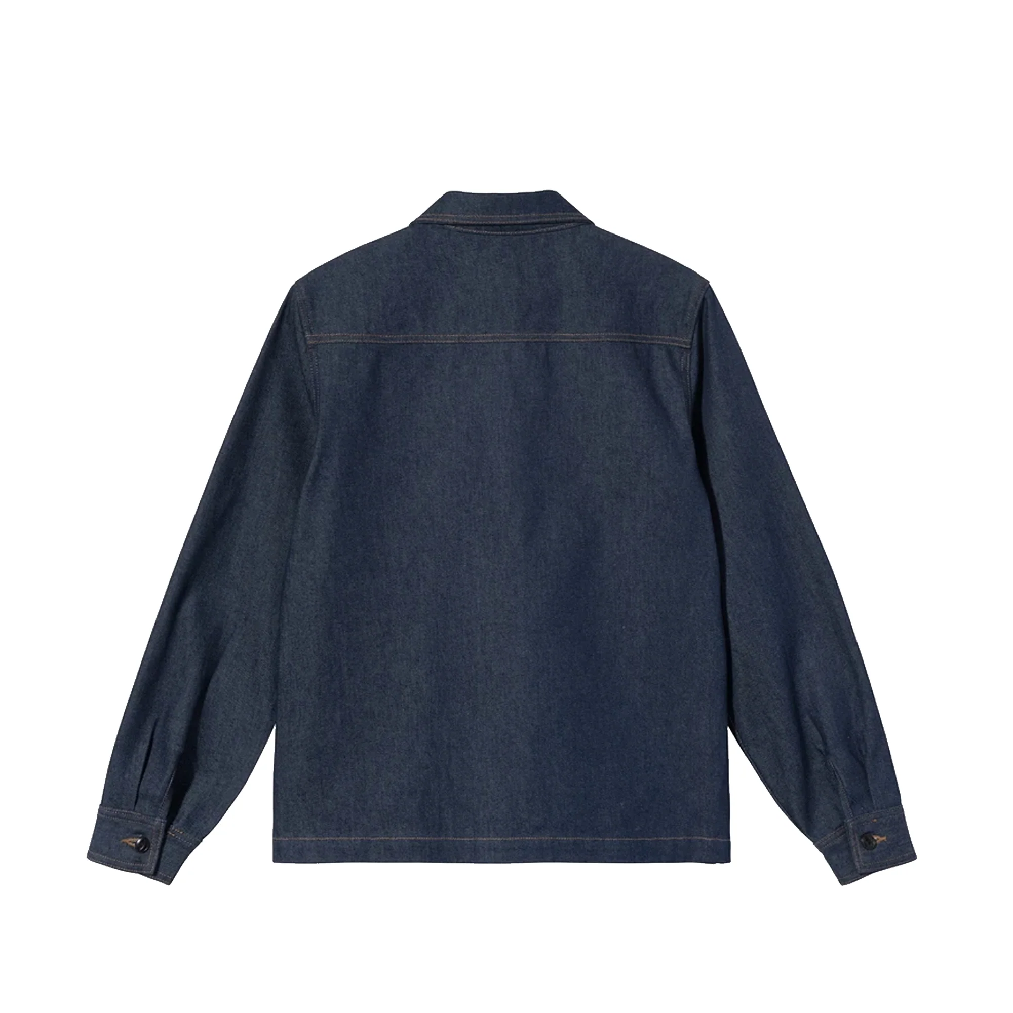 Stussy Mens Denim Zip Up Work Shirt 'Indigo' - Image 2