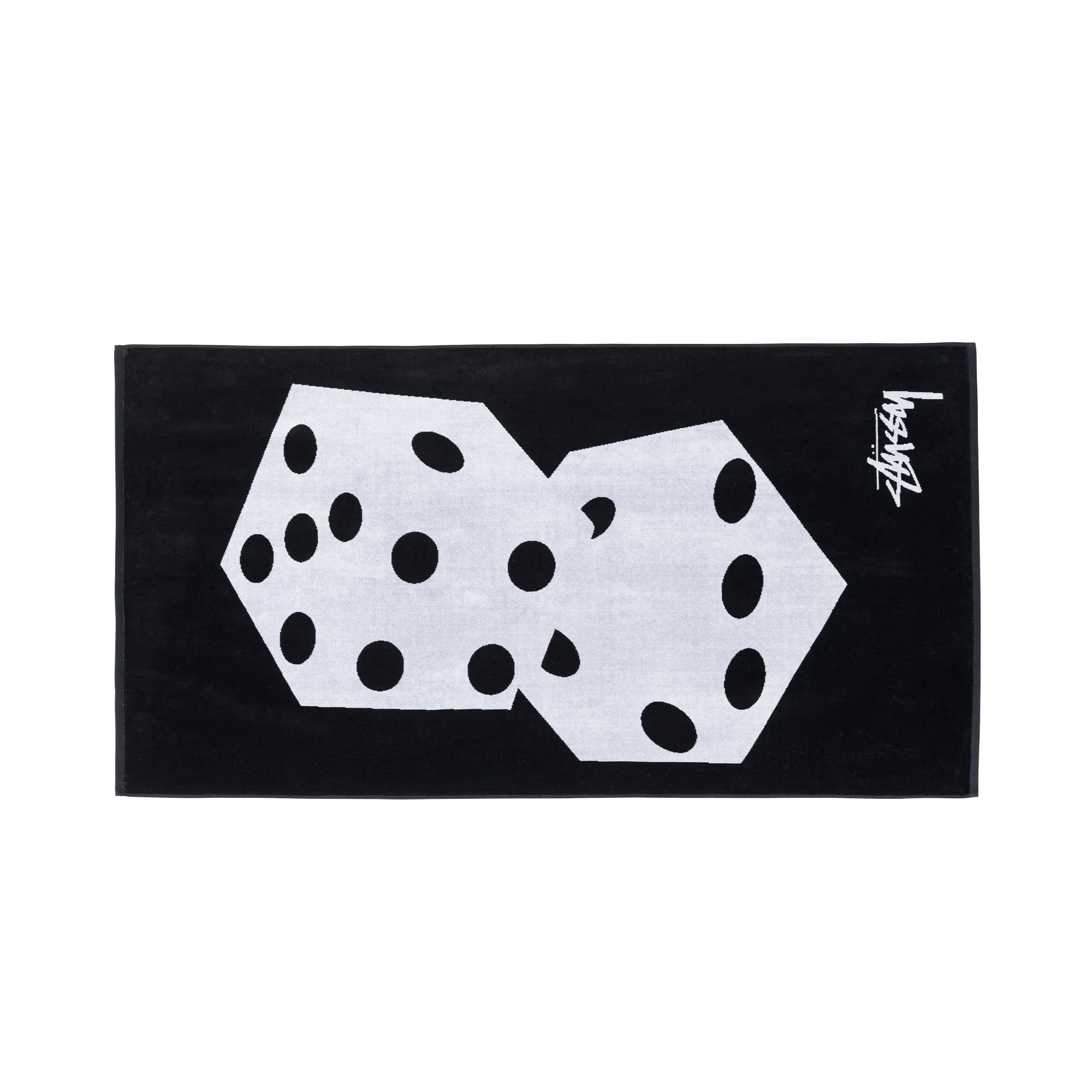 Stussy Mens Dice Jacquard Beach Towel 'Black'