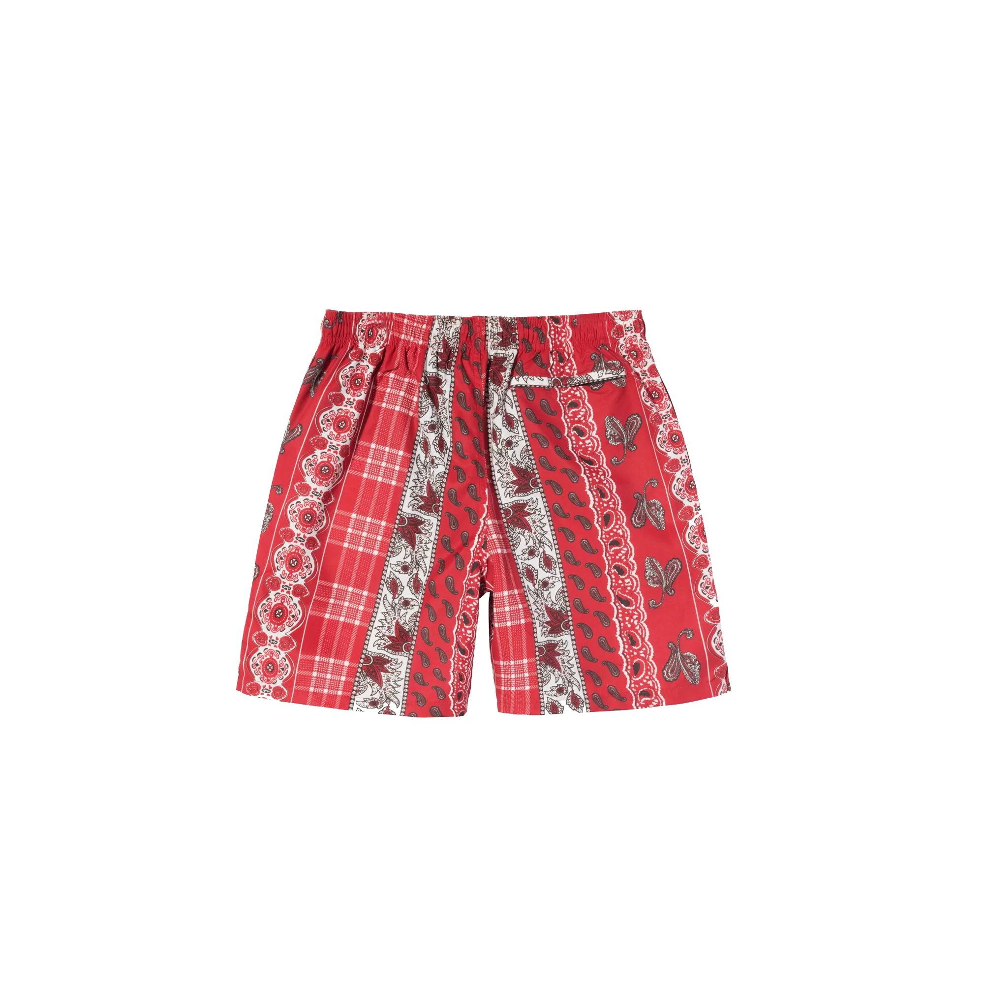 Stussy Mens Paisley Plaid Water Short 'Red' - Image 2