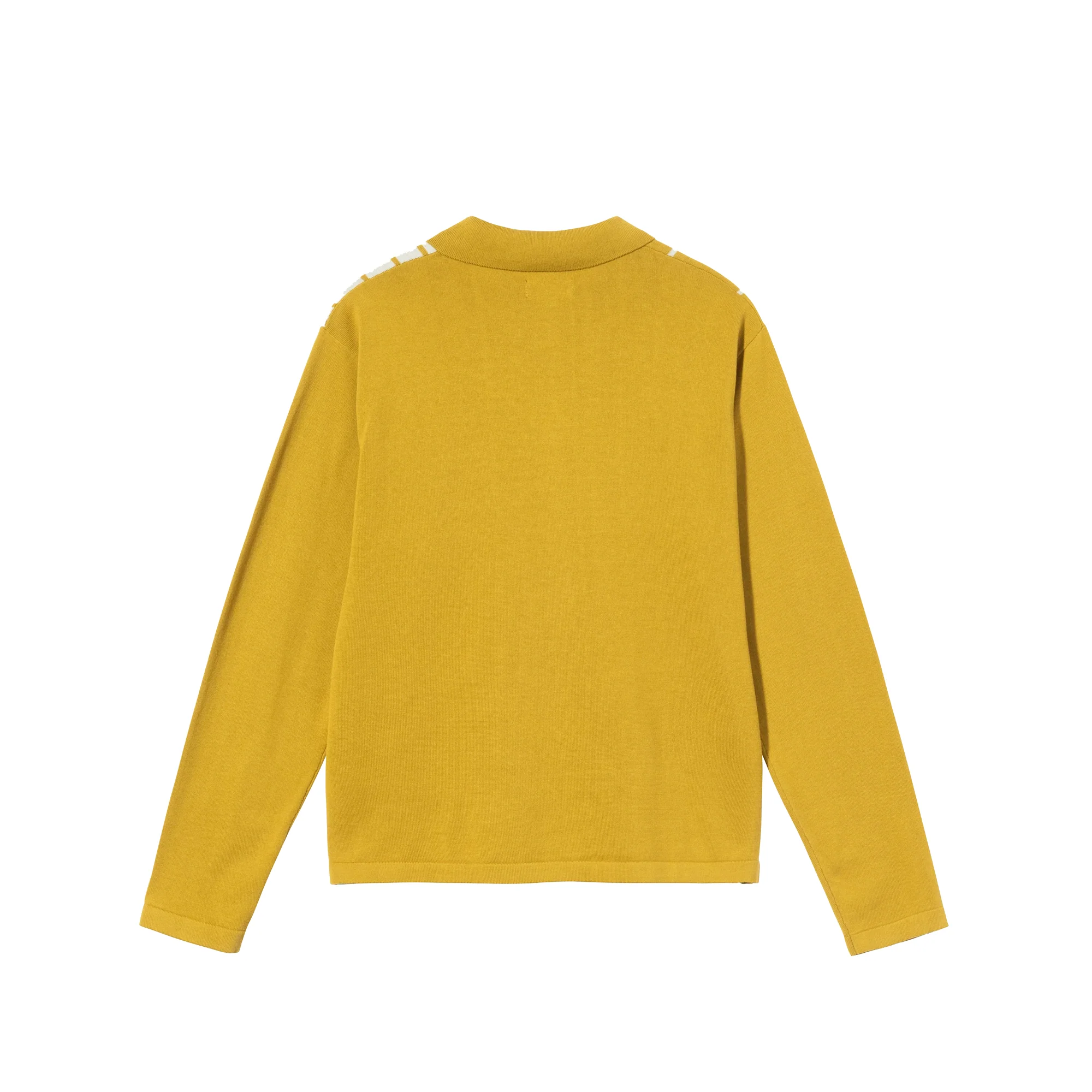 Stussy Mens Striped Knit Shirt 'Mustard' - Image 2