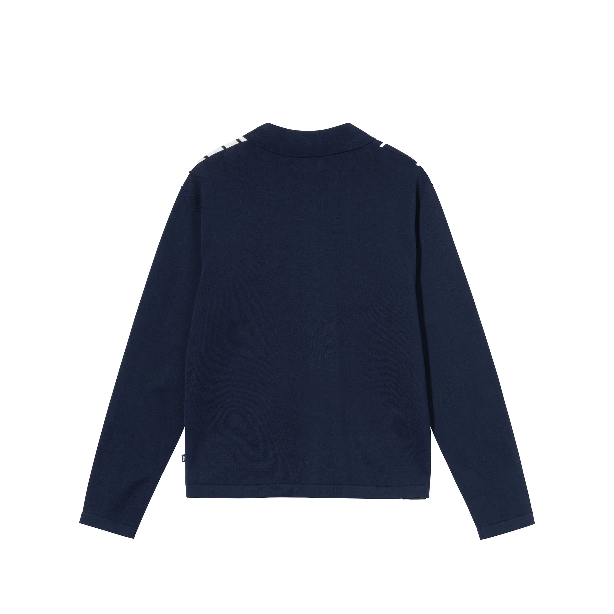 Stussy Mens Striped Knit Shirt 'Navy' - Image 2