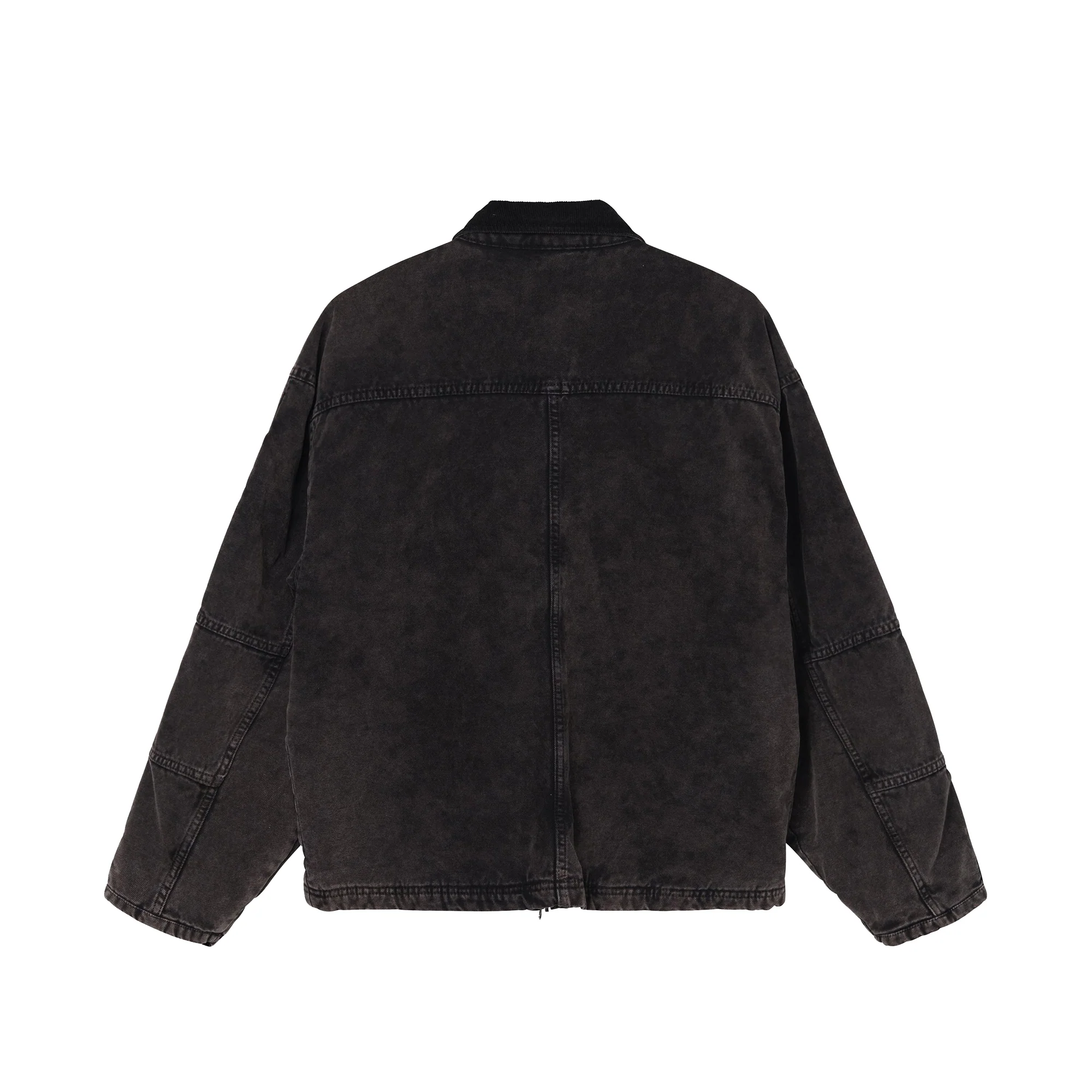Stussy Mens Washed Canvas Shop Jacket 'Black' - Image 2