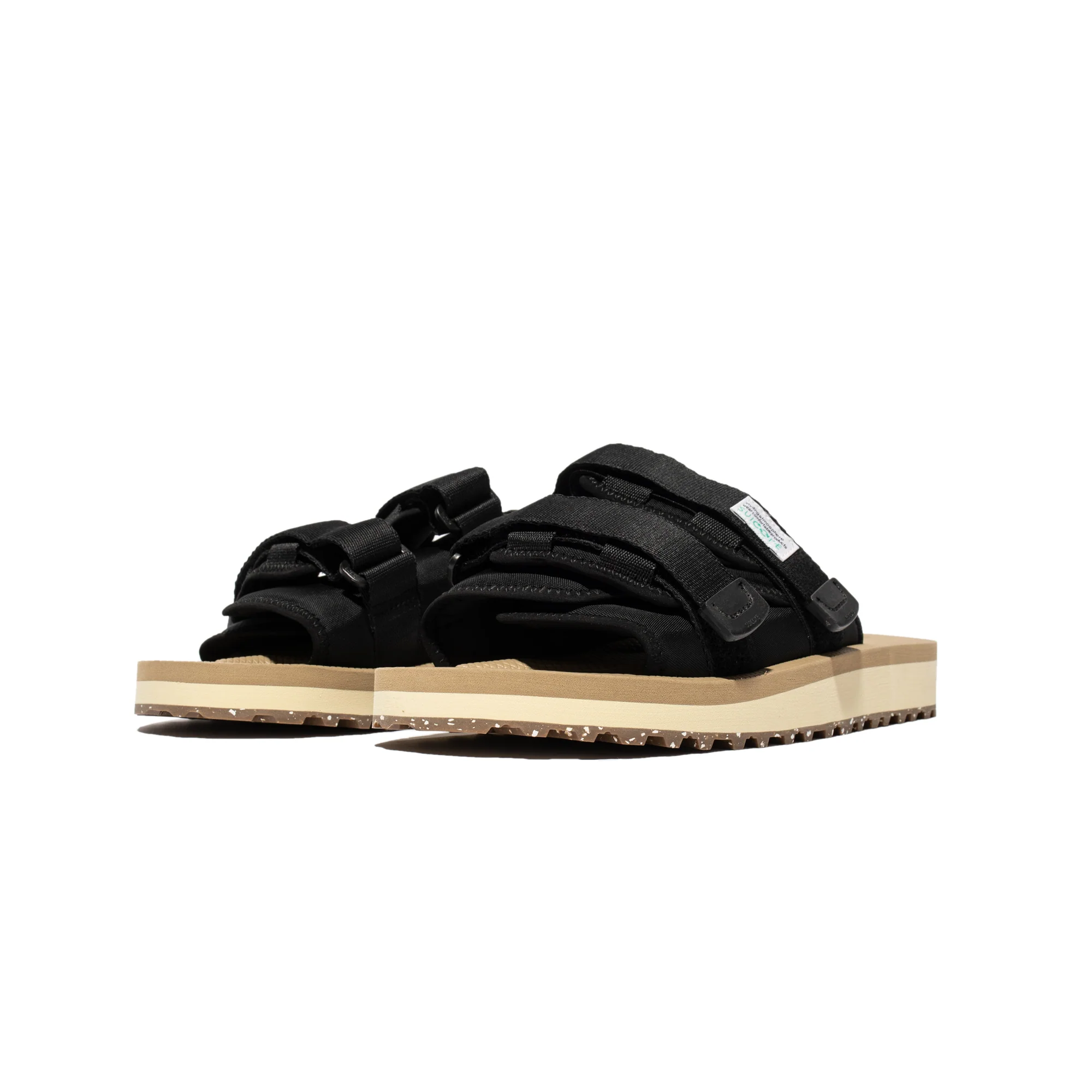 Suicoke MOTO-Cab Eco Sandals Black/Beige - Image 2